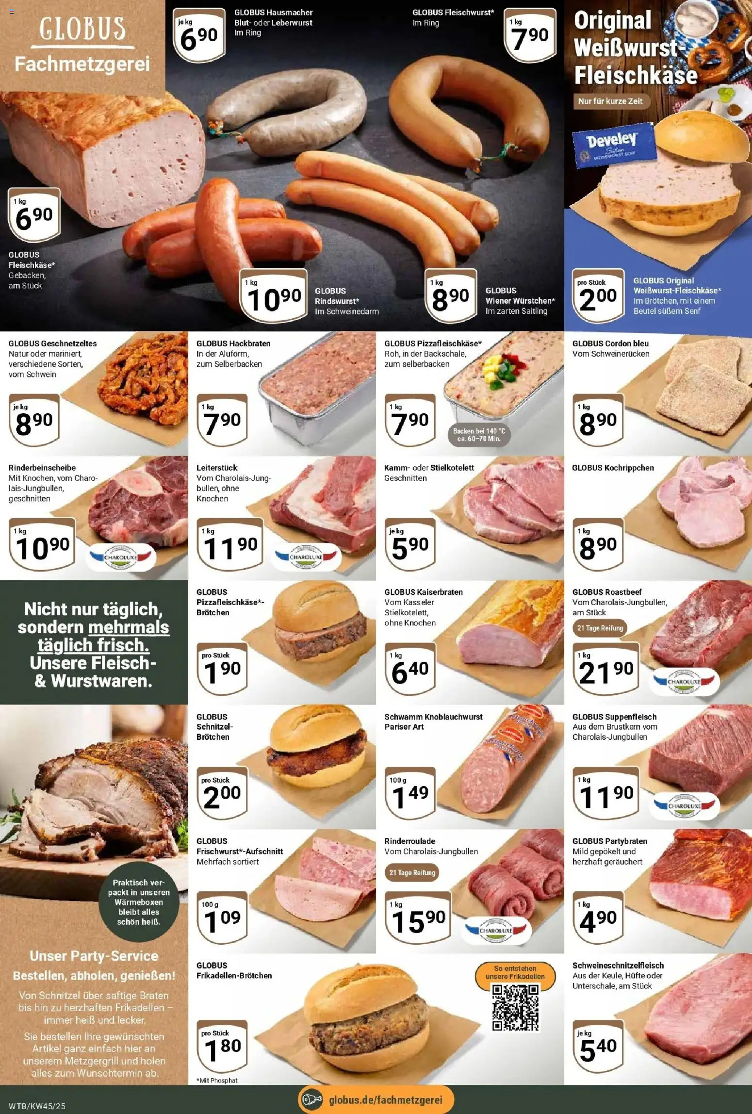 Globus prospekt Wächtersbach	 – gültig ab 02.11.2025 | Seite: 8 | Produkte: Weißwurst, Roastbeef, Suppenfleisch, Fleisch