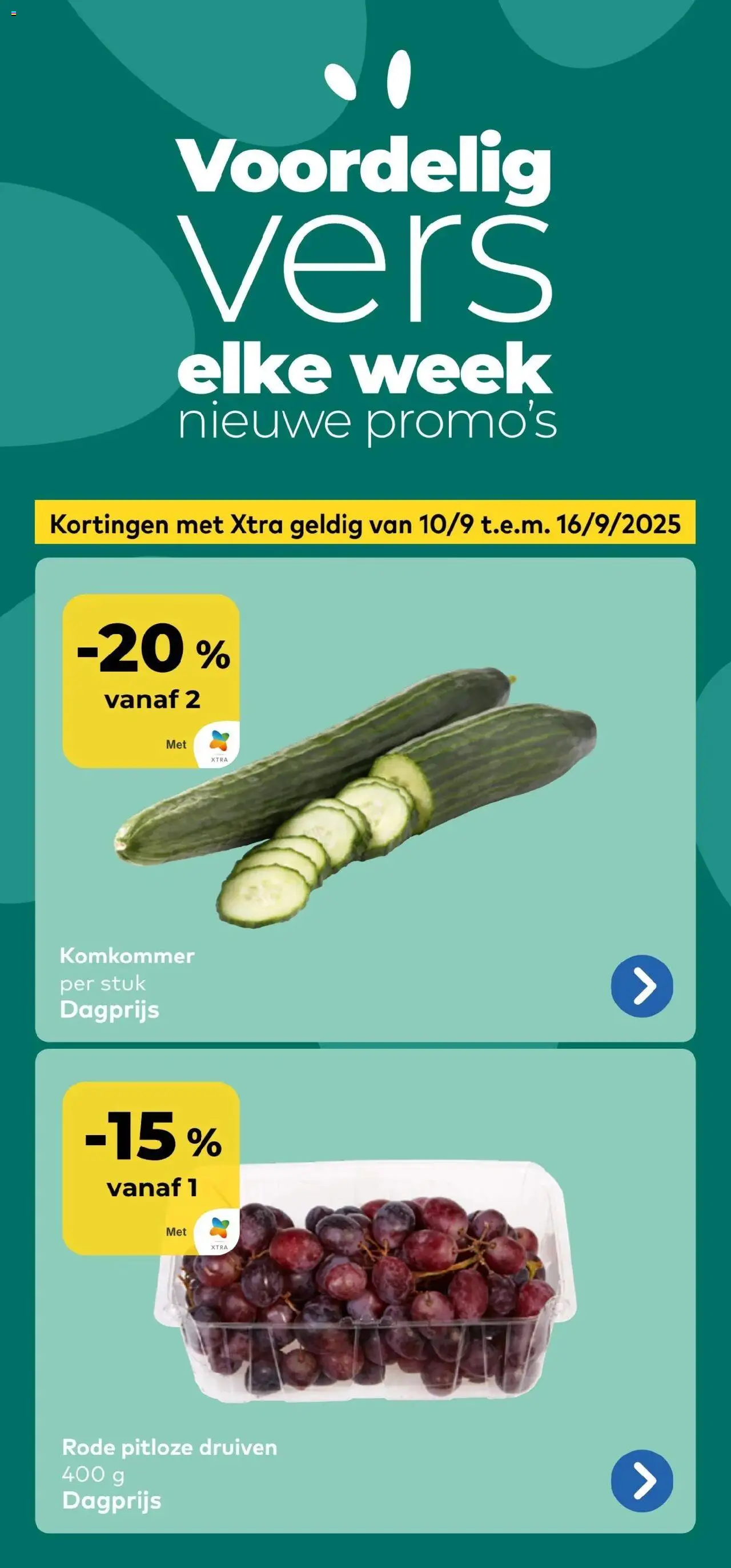  | Pagina: 2 | Producten: Druiven, Komkommer