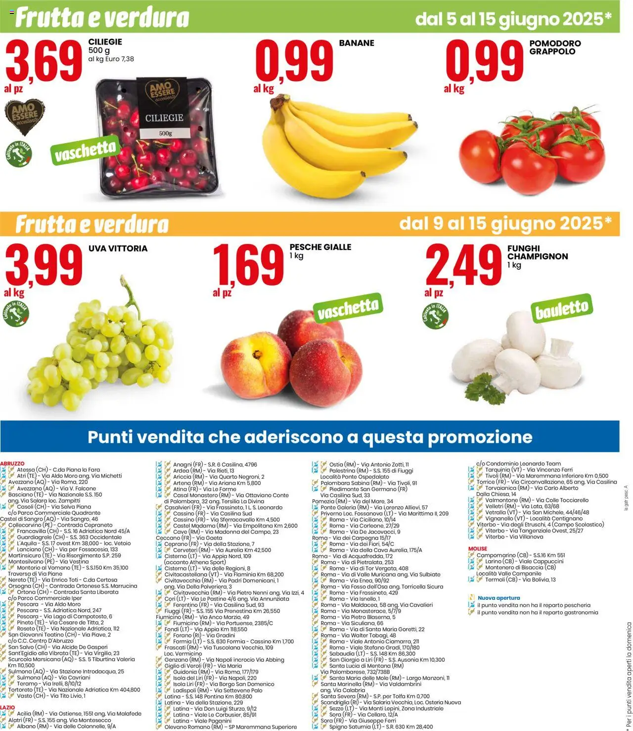 Volantino Eurospin del 05.06.2025 | Pagina: 10 | Prodotti: Banane, Tè, Funghi, Uva