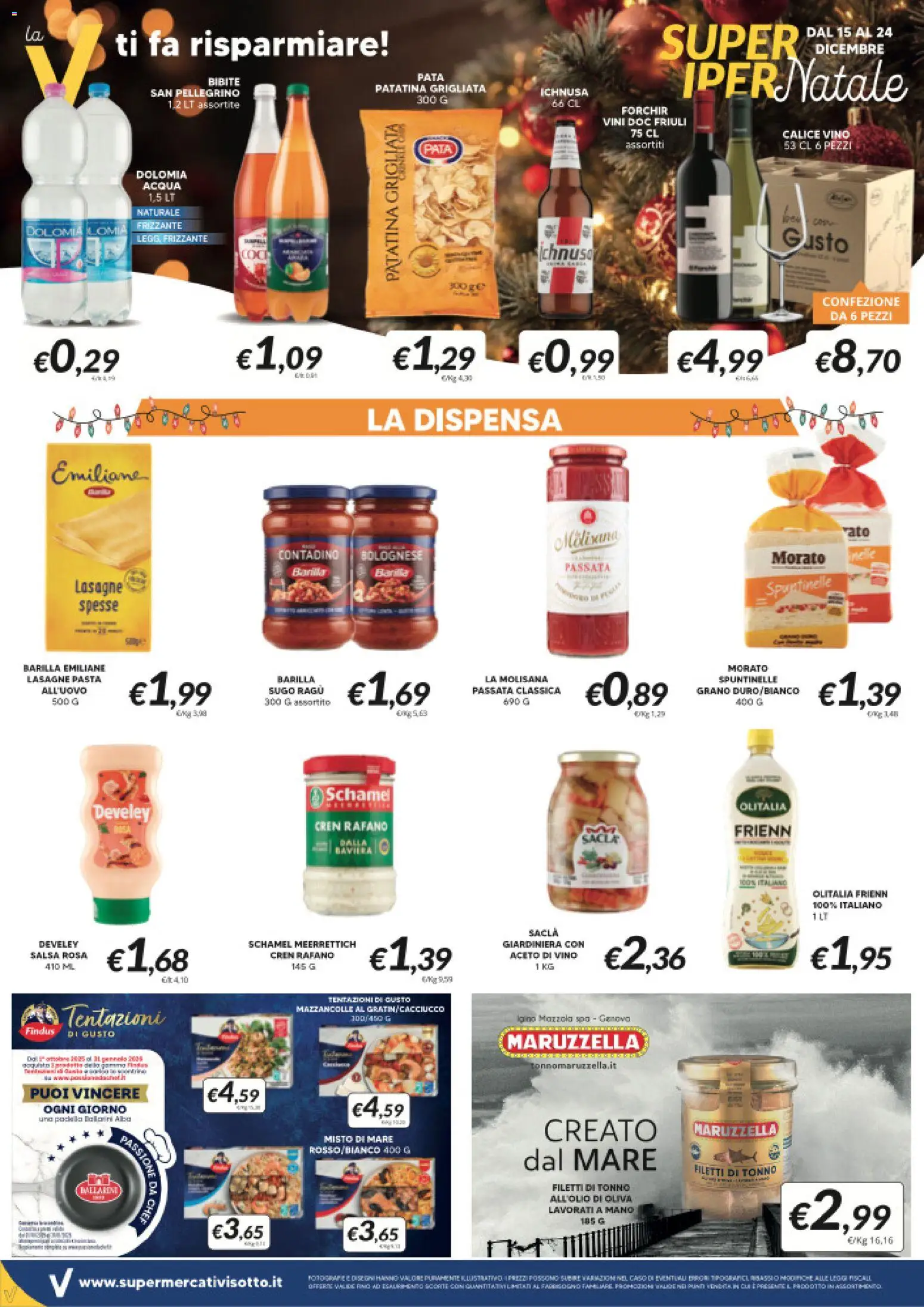 Volantino Visotto del 15.12.2025 | Pagina: 6 | Prodotti: Calice, Mazzancolle, Ragú, Sugo