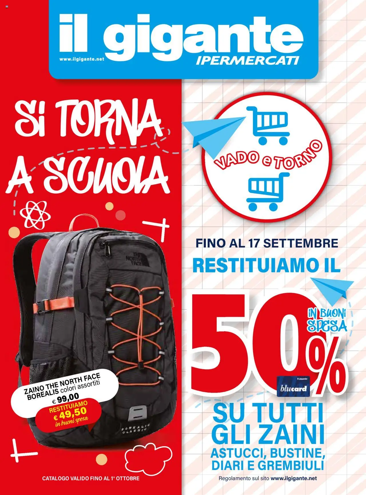 Volantino Il Gigante del 18.08.2025 | Pagina: 1 | Prodotti: Zaino, The