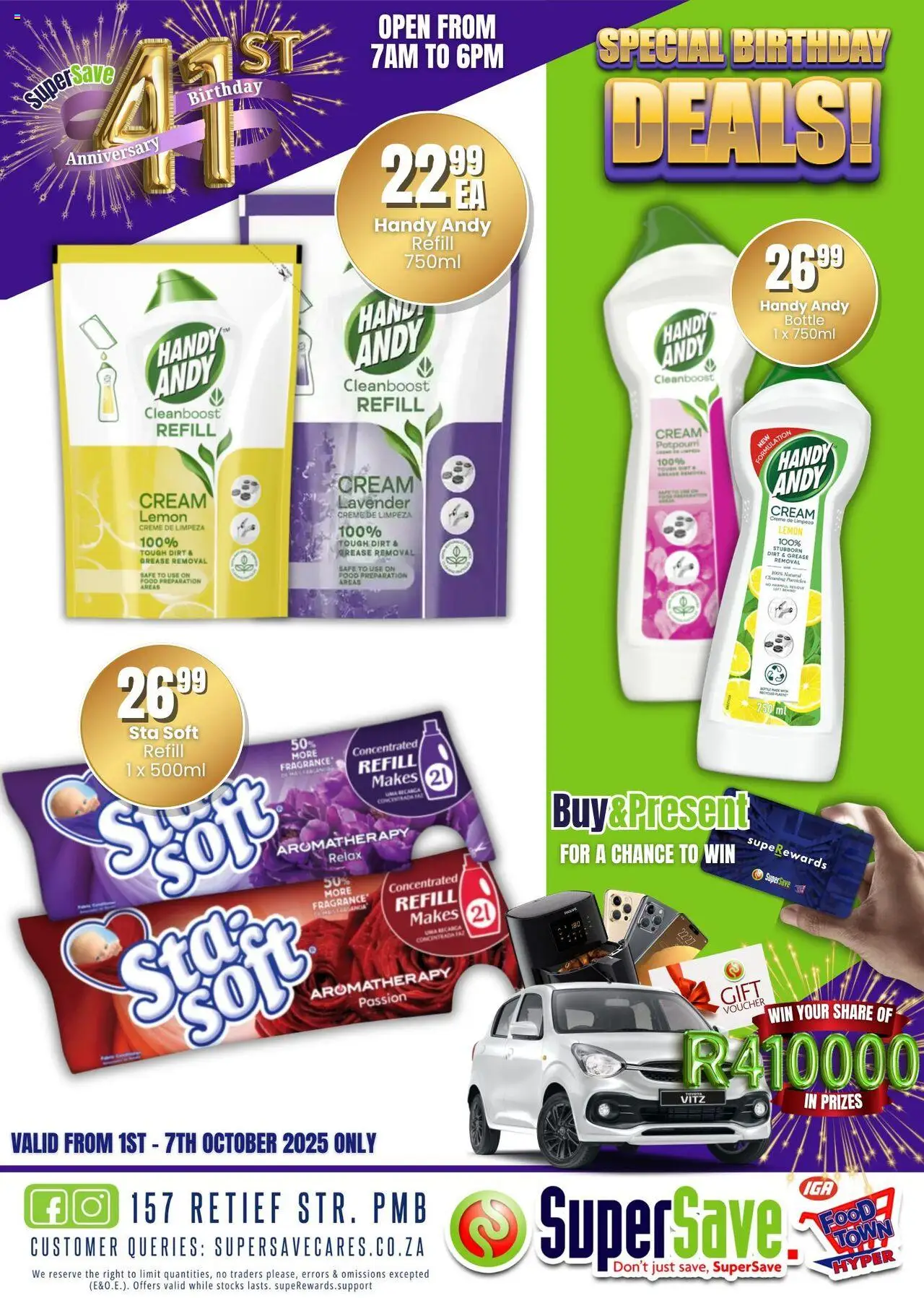 New Super Save catalogue – valid from 09.10.2025 | Page: 95 | Products: Fragrance, Cream, Lemon