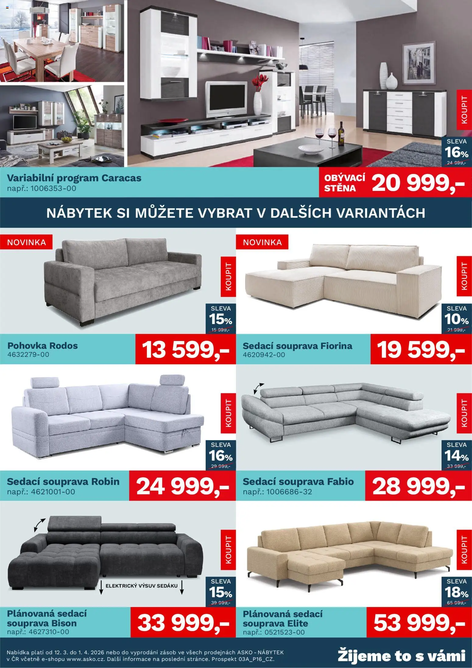 ASKO nábytek leták od 12.03.2026 | Strana: 2 | Produkty: Sedací souprava, Nábytek, Pohovka