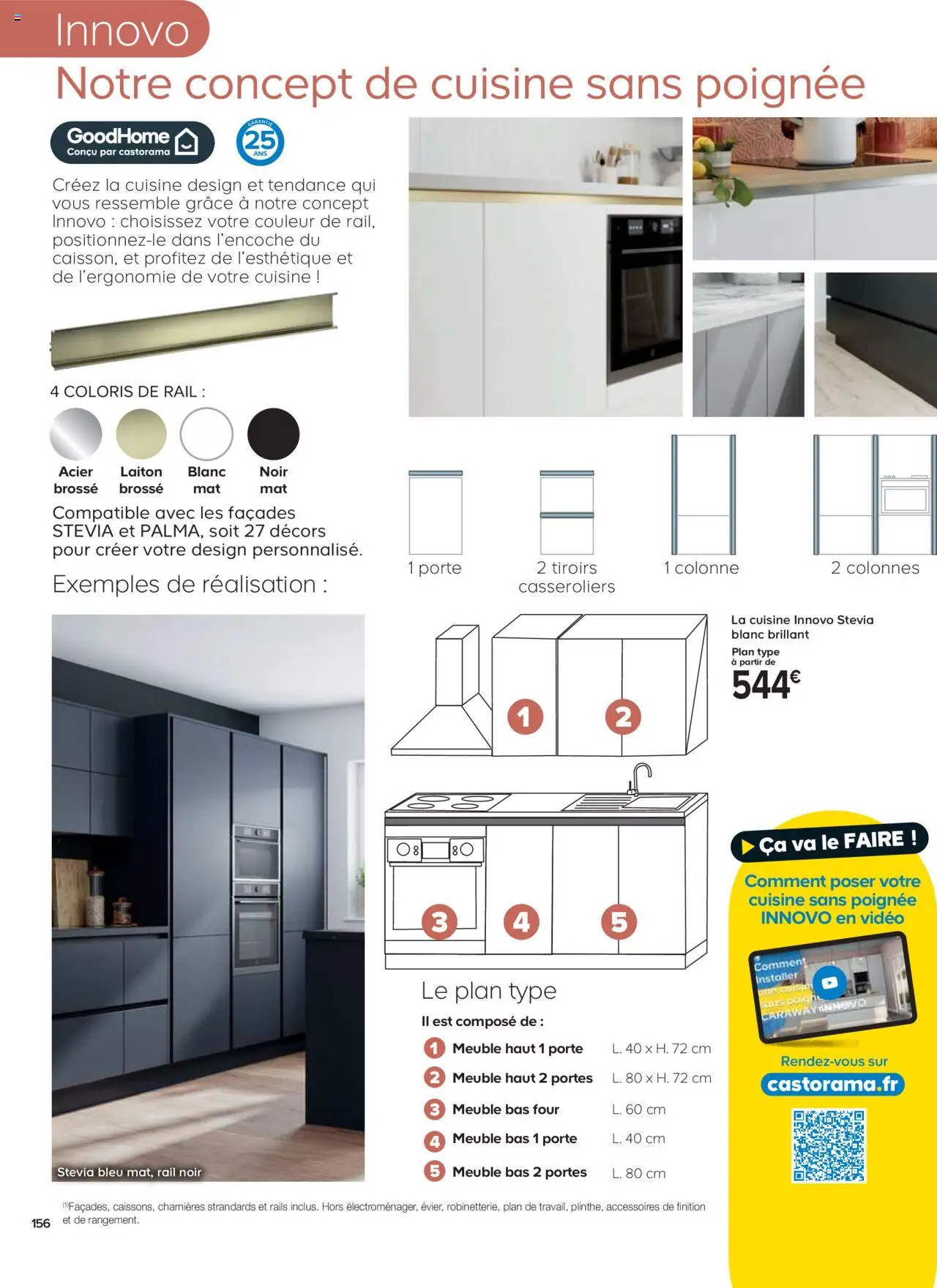 {H1} | Page: 156 | Produits: Vidéo, Meuble bas, Brosse, Tiroirs