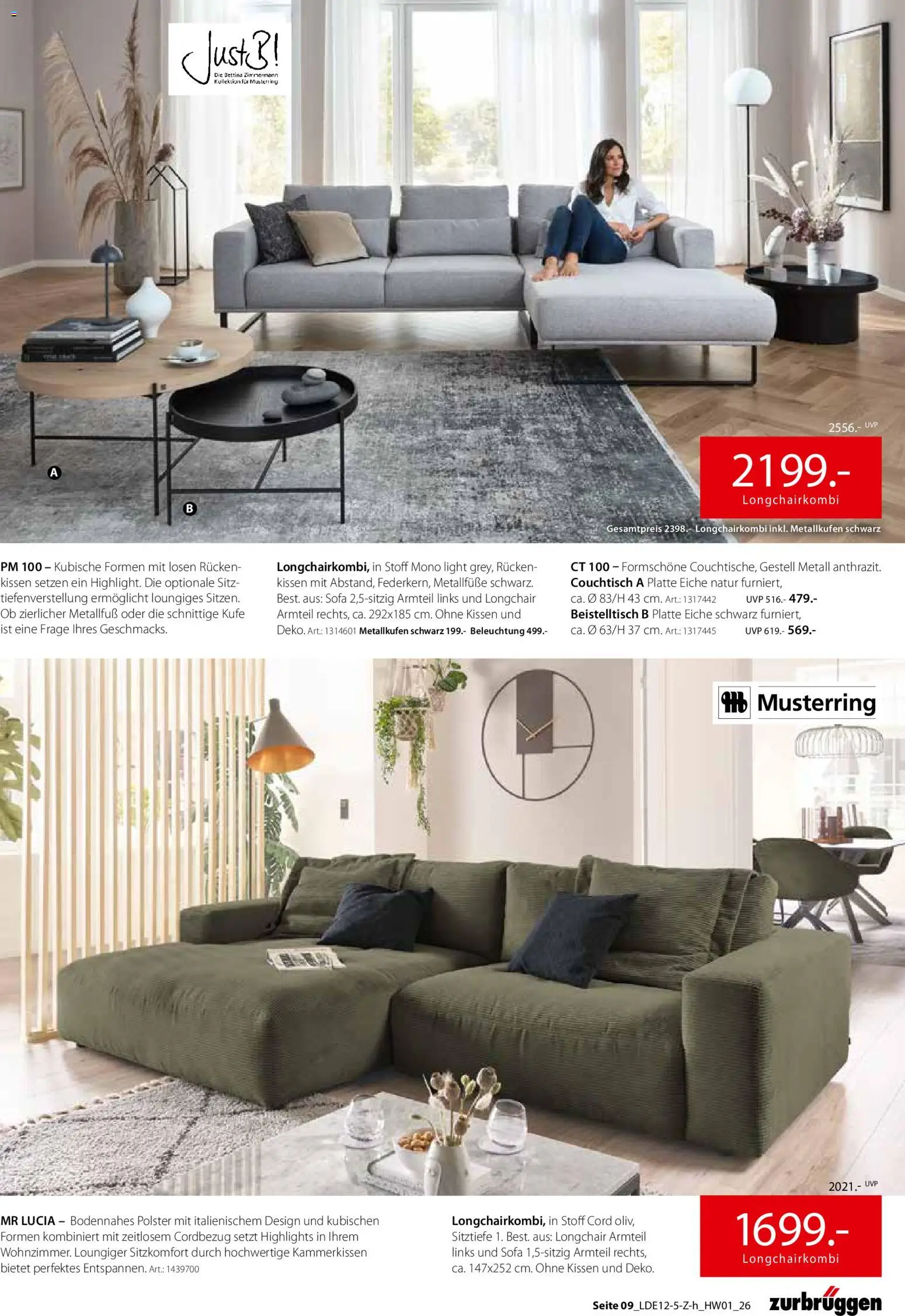 Zurbrüggen  Hochwert-Spezial – gültig ab 29.12.2025 | Seite: 17 | Produkte: Beistelltisch, Kissen, Sofa, Couchtisch