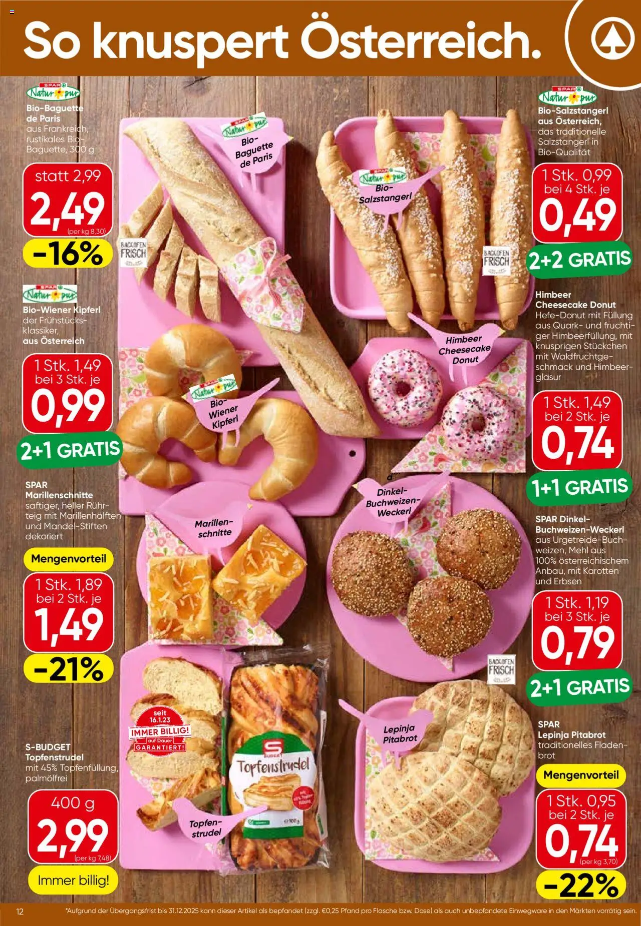 Spar Flugblatt - Burgenland gültig ab 24.07.2025 | Seite: 12 | Produkte: Erbsen, Jääkaappipakastin, Brot