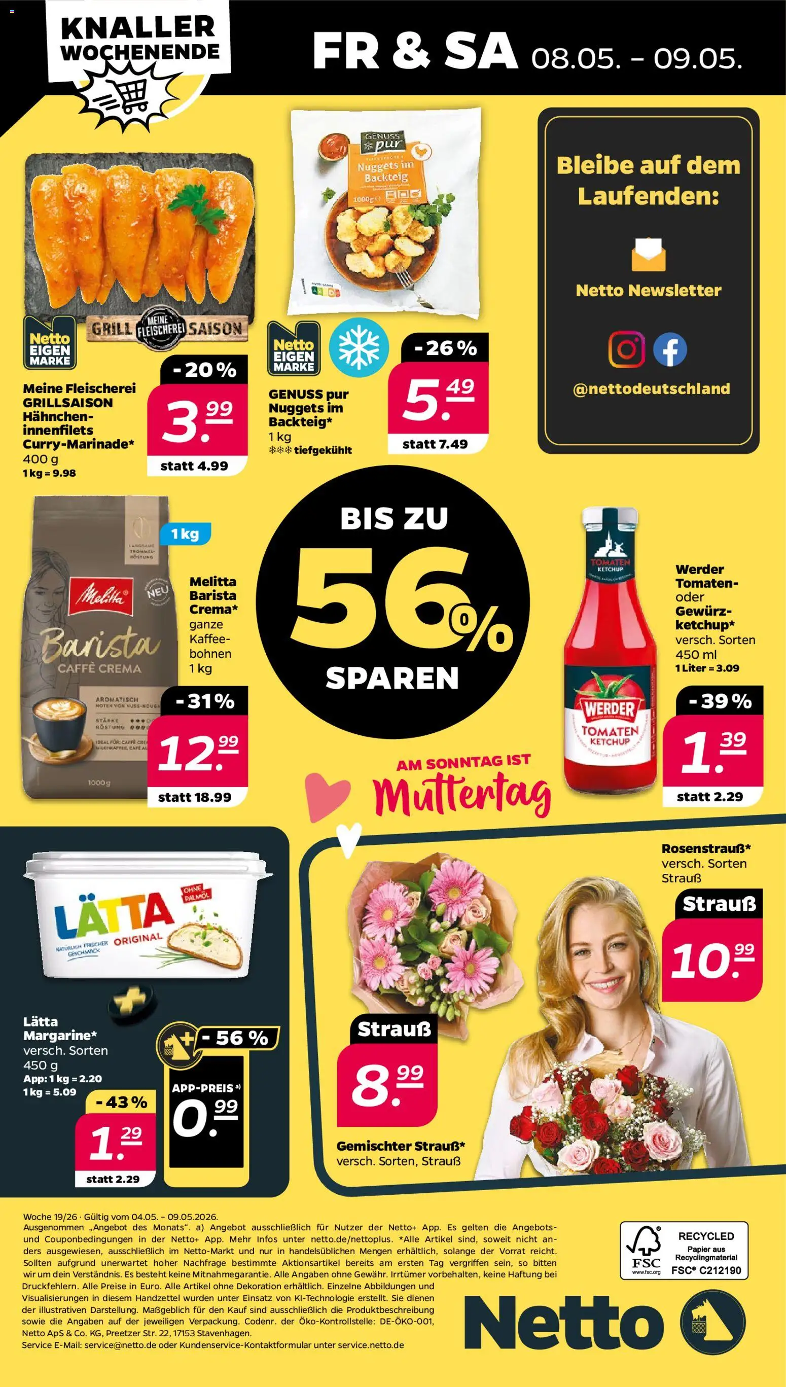 Netto Prospekt 	 – gültig ab 04.05.2026 | Seite: 36 | Produkte: Melitta, Kaffee, Tomaten, Lätta
