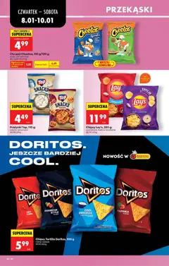 Pogląd oferty "Chipsy Lay's, 285 g, paprykowe, kurki w śmietanie" - ważna od 08.01.2026 | Strona: 56 | Produkty: Top, Chipsy, Tortilla, Pizza
