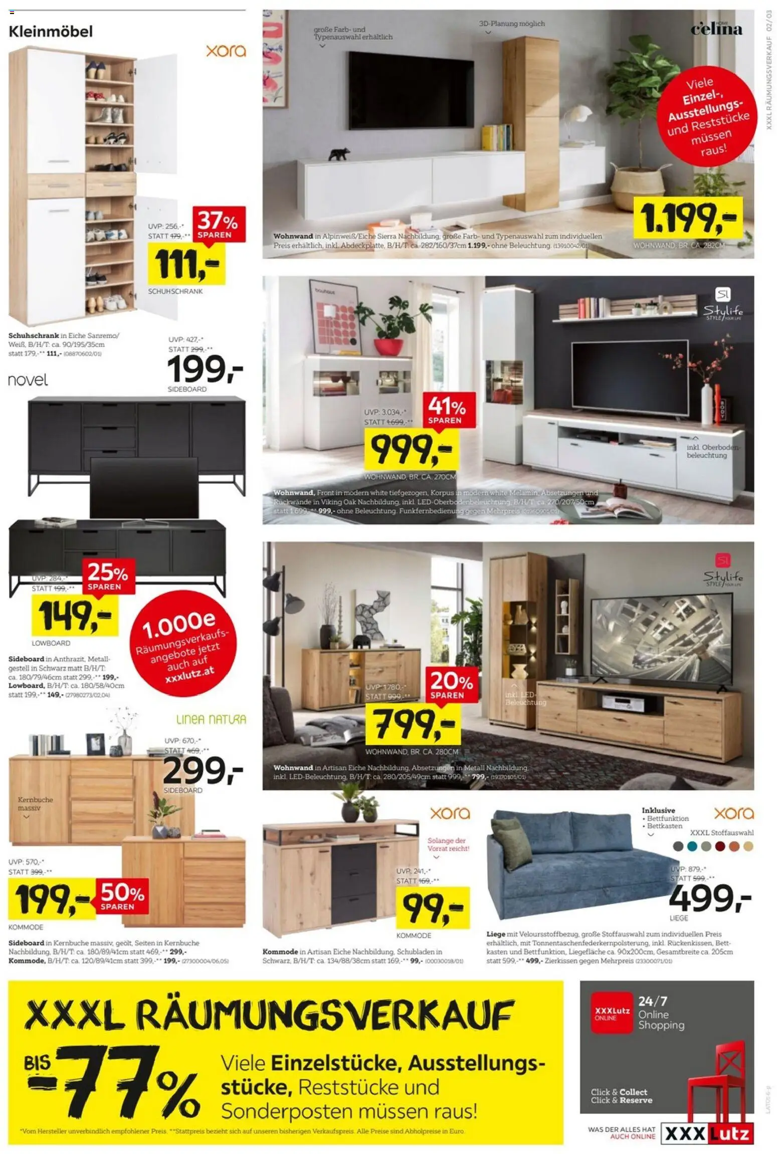 XXXLutz Winter Sonderverkauf gültig ab 29.12.2025 | Seite: 3 | Produkte: Bett, Kommode