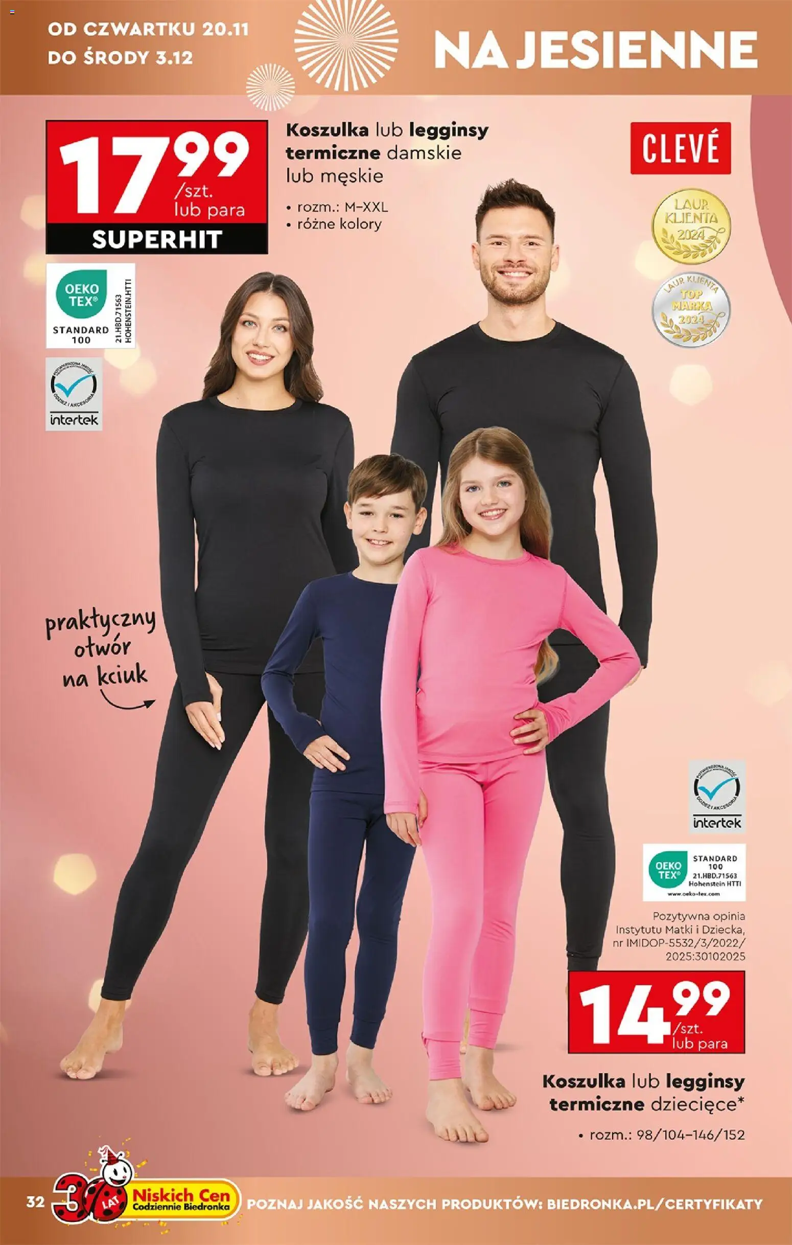 Biedronka Black Friday od 15.11.2025 | Strona: 34 | Produkty: Legginsy