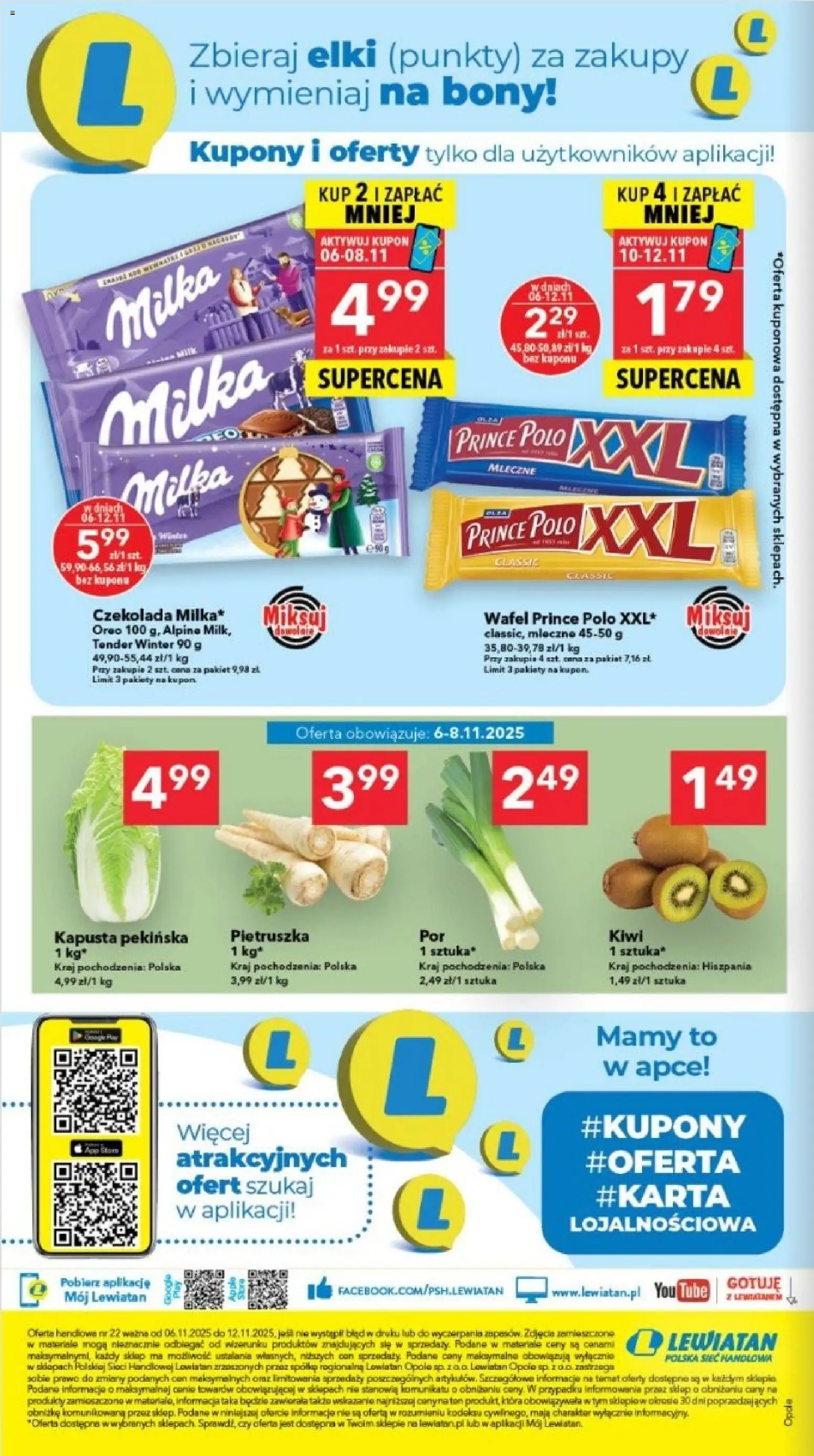 Lewiatan gazetka - Legnica od 06.11.2025 | Strona: 8 | Produkty: Kapusta, Kapusta pekińska, Pietruszka, Kiwi
