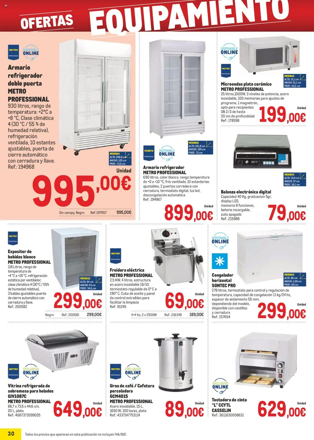 Makro - Precios Centro │ válido desde el 04.08.2025 | Página: 30 | Productos: Café, Congelador, Freidora, Batería