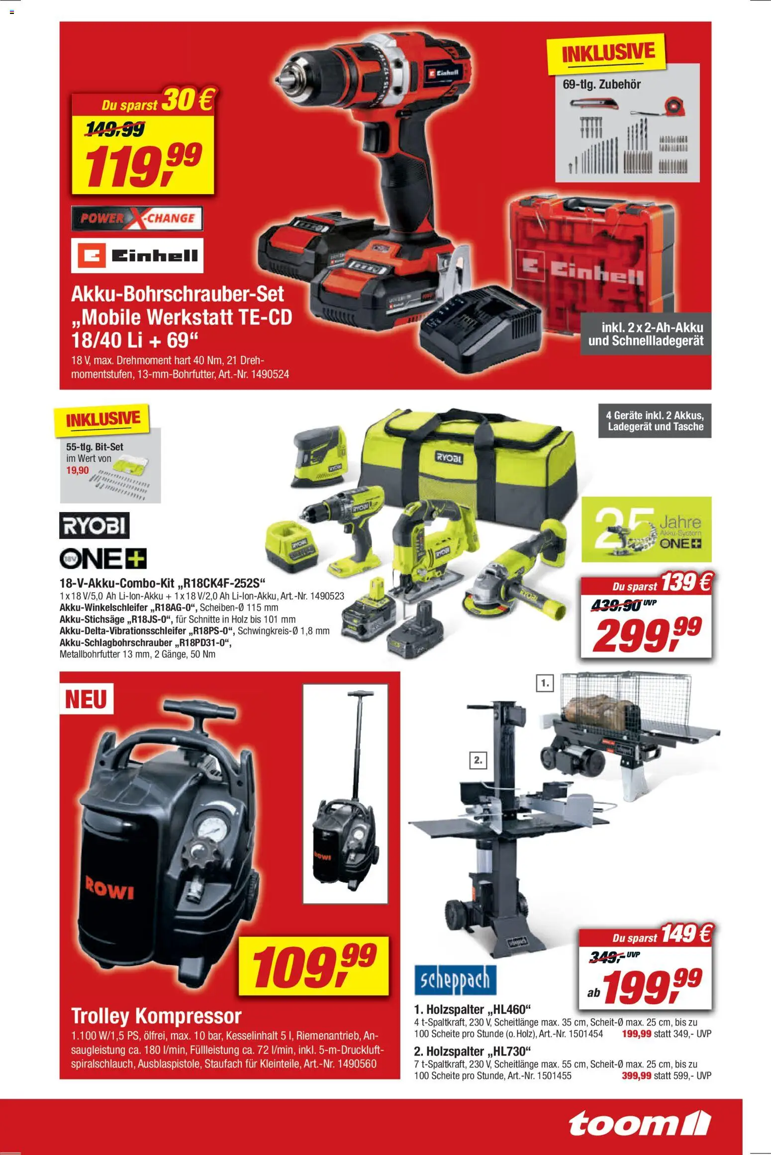 Toom Baumarkt Prospekt 	 – gültig ab 03.04.2026 | Seite: 17 | Produkte: Tasche, Ladegerät