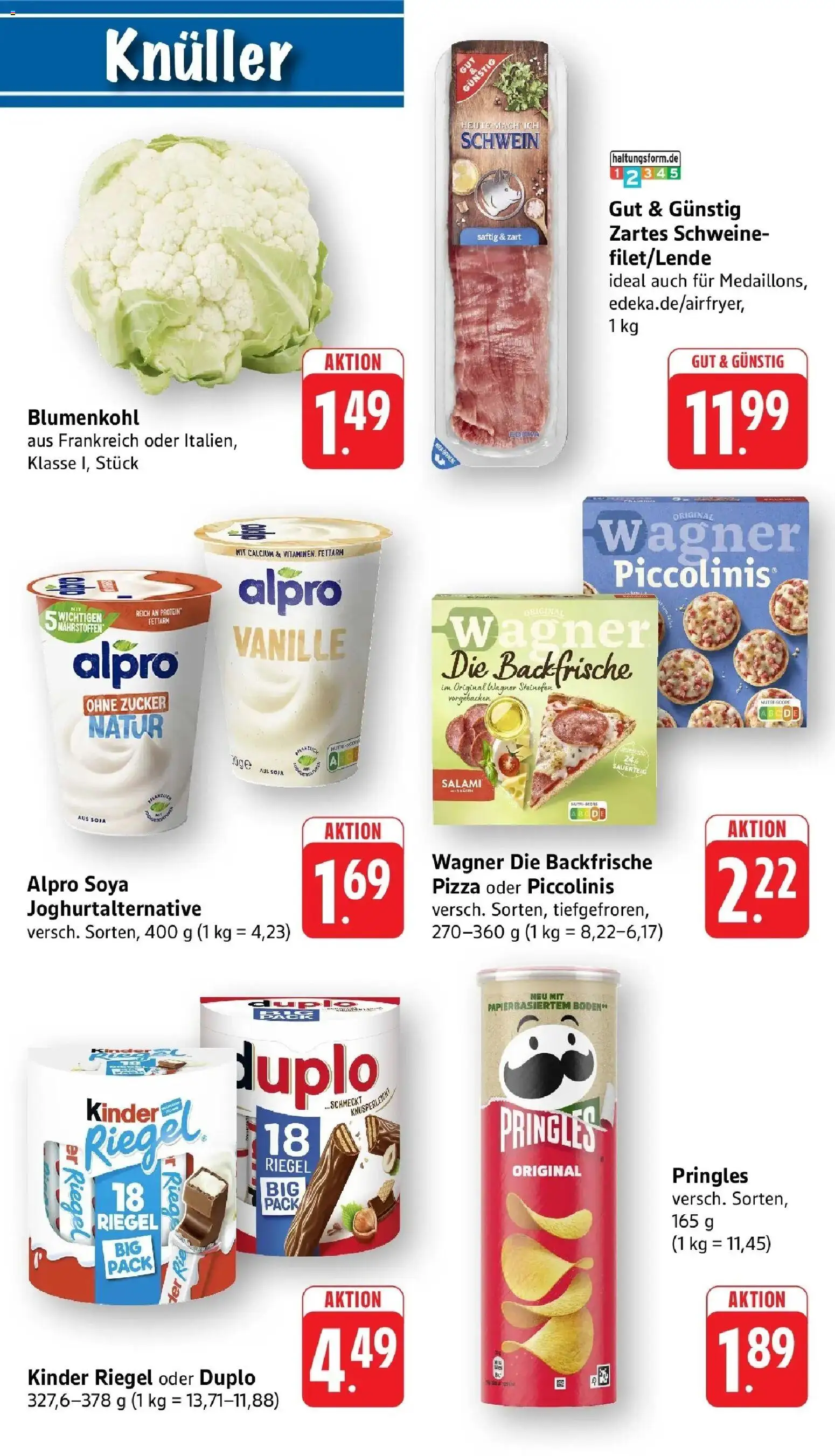 Edeka prospekt Gengenbach	 – gültig ab 09.03.2026 | Seite: 10 | Produkte: Kinder riegel, Alpro, Blumenkohl, Pringles