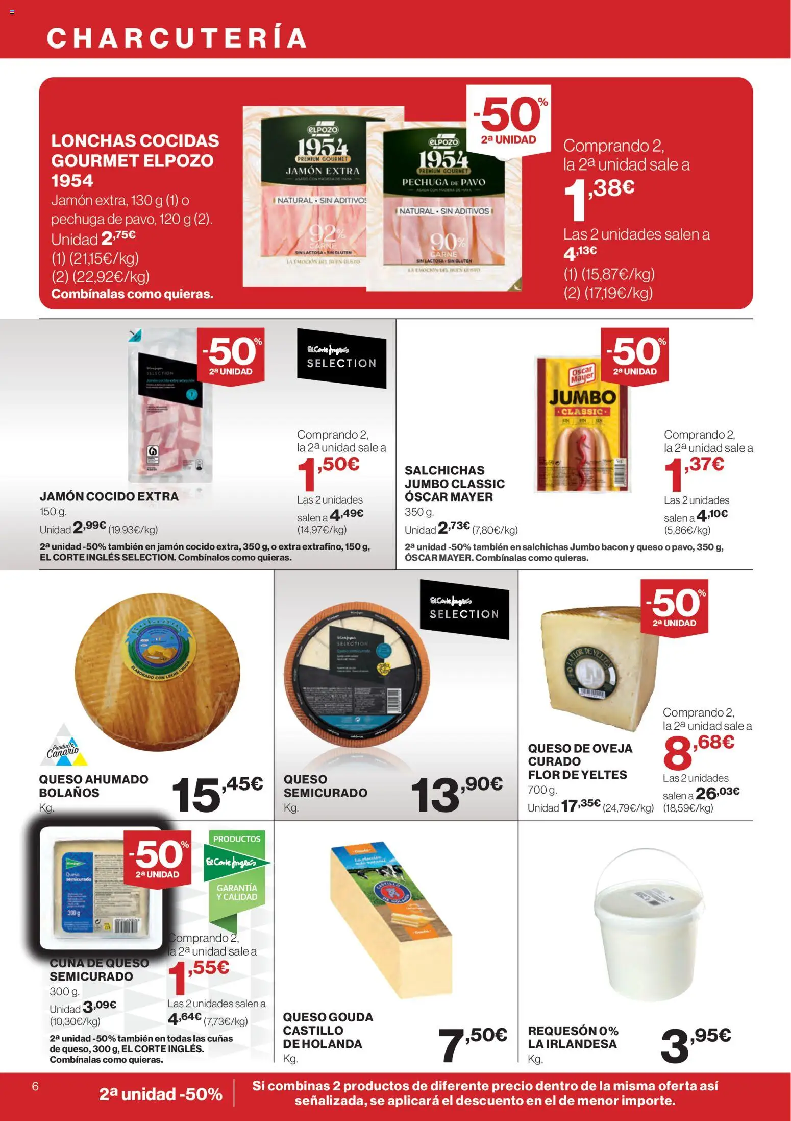 Supercor Canarias │ válido desde el 07.01.2026 | Página: 6 | Productos: Jamón, Jamón cocido, Queso Gouda, Cuna