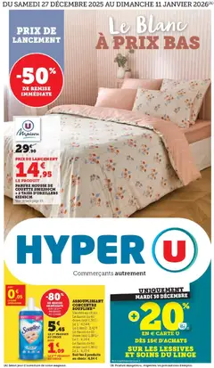 Hyper U - Prévisualisation de Hyper U - Le blanc valide à partir de 27.12.2025