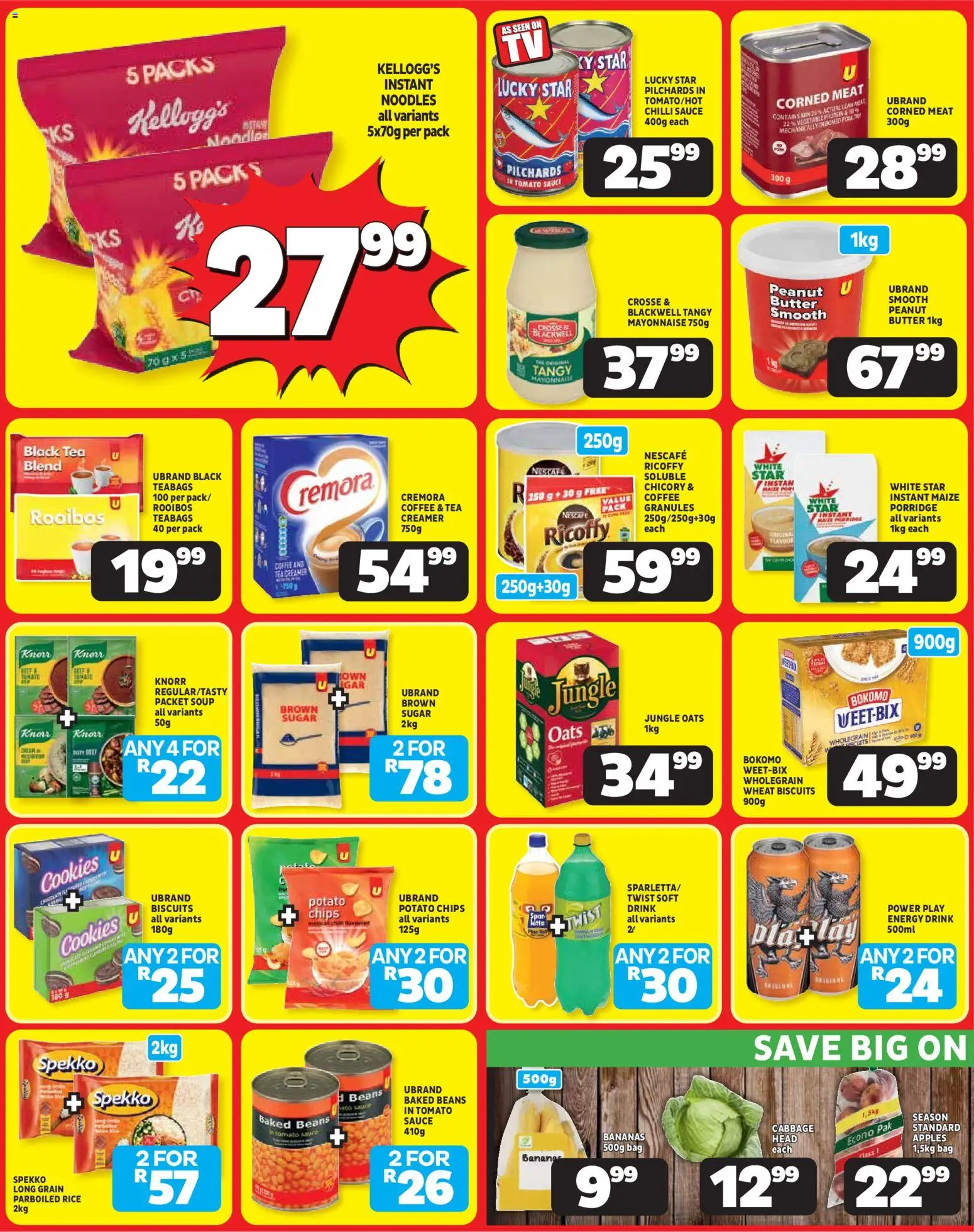 New Usave catalogue – valid from 23.02.2026 | Page: 2 | Products: Coffee, Apples, Rice, Cookies