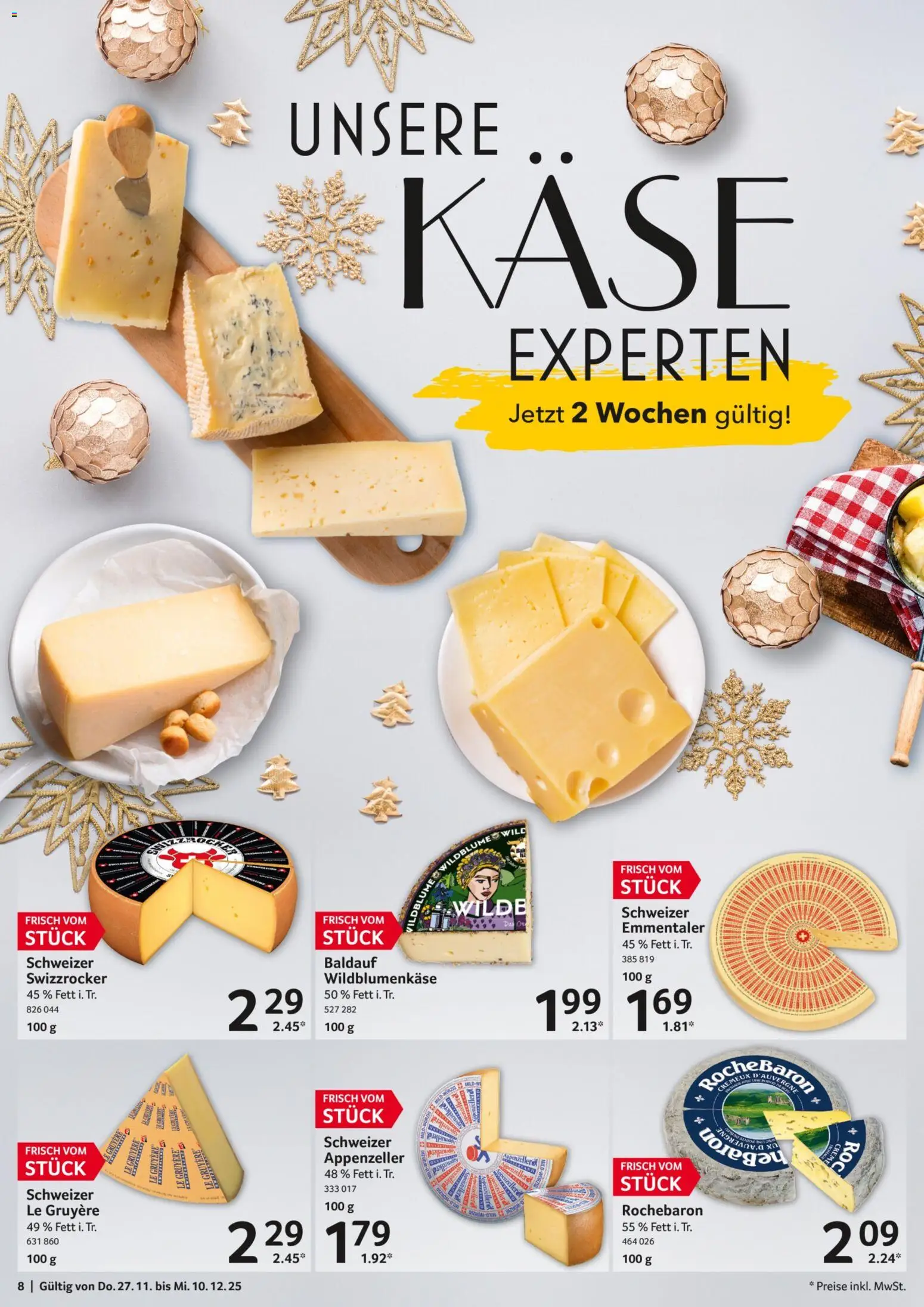 Selgros Prospekt 	 – gültig ab 27.11.2025 | Seite: 8 | Produkte: Käse