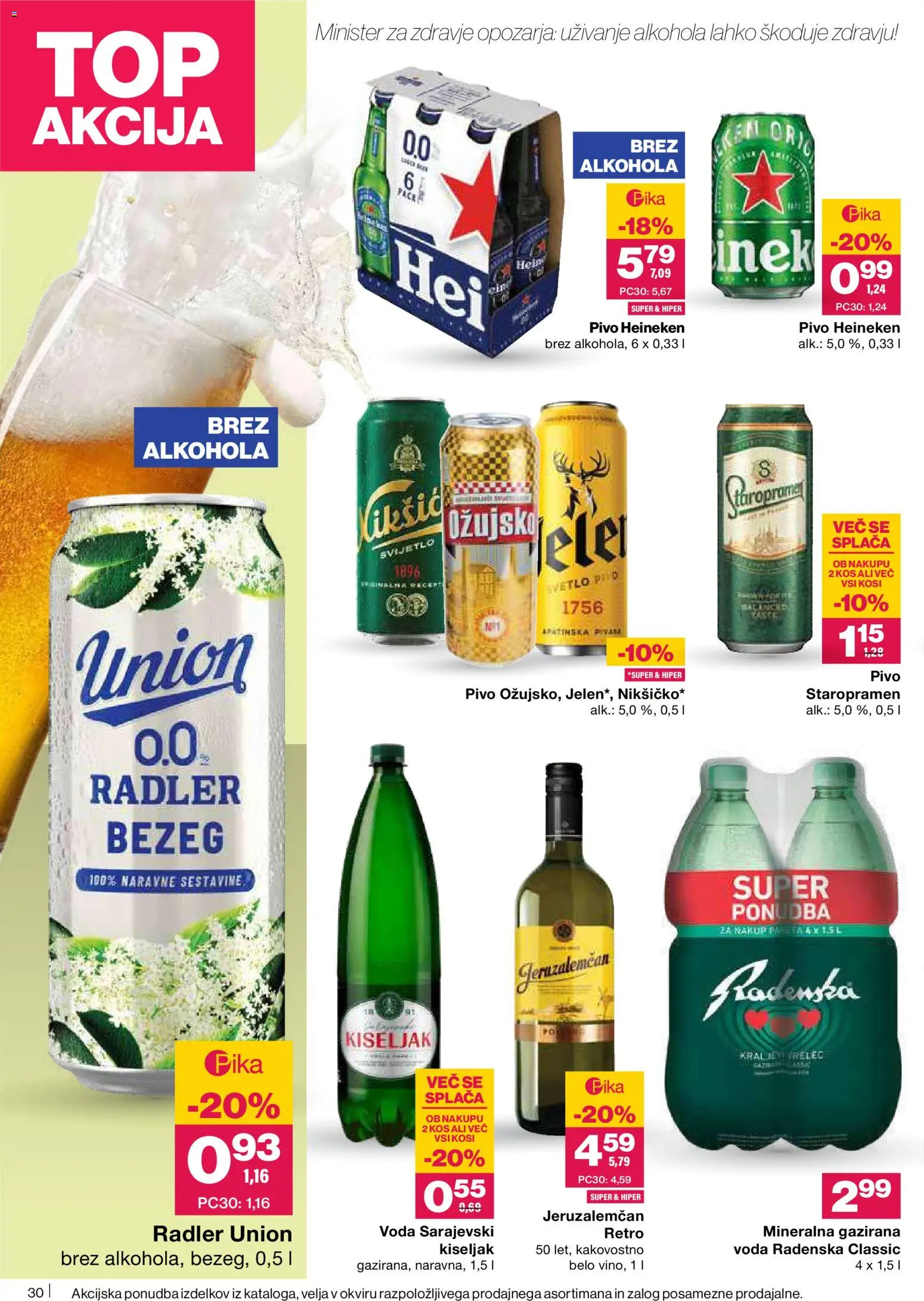 Novi Mercator katalog ponudbe – veljaven od 08.01.2026 | Stran: 30 | Izdelki: Falafel, Kos, Radler, Pivo