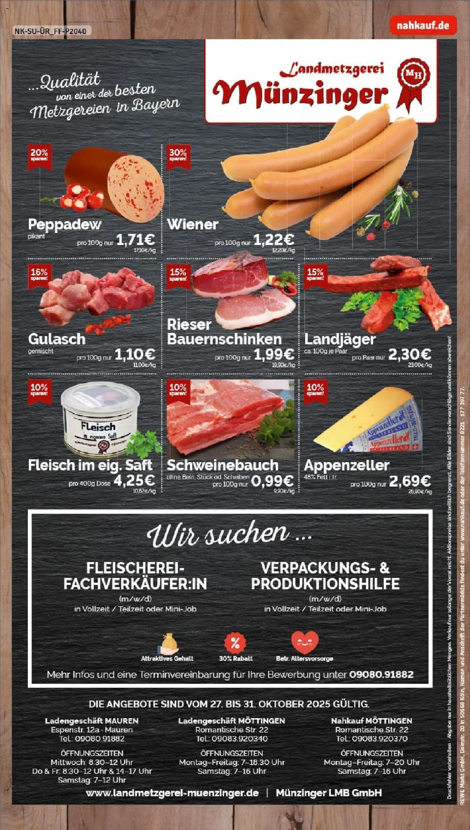 Rewe prospekt Moettingen	 – gültig ab 26.10.2025 | Seite: 8 | Produkte: Schweinebauch, Gulasch, Saft, Uhr