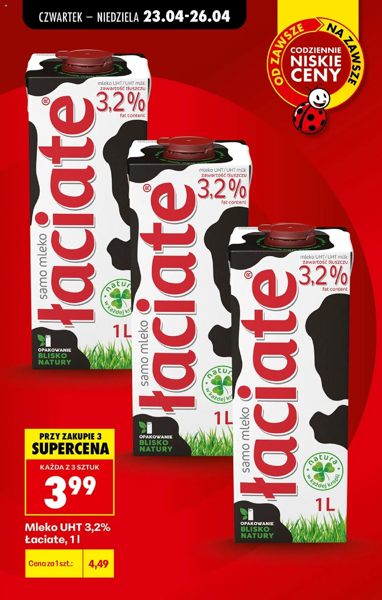 Biedronka Polsko leták - Codziennie niskie ceny od 23.04.2026 | Strana: 15 | Produkty: Mléko