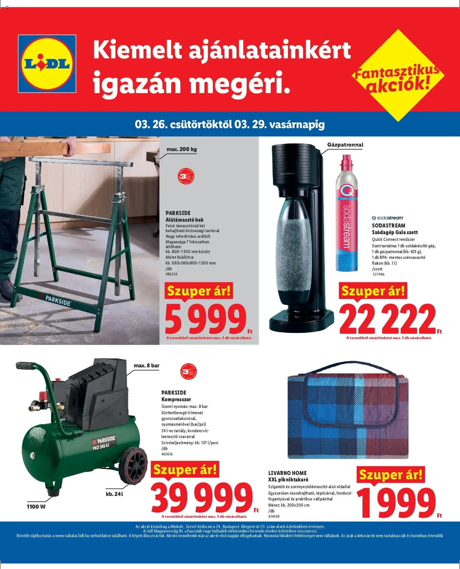 Lidl akciós ujság - amely érvényes a következő dátumtól: 26.03.2026 | Oldal: 4