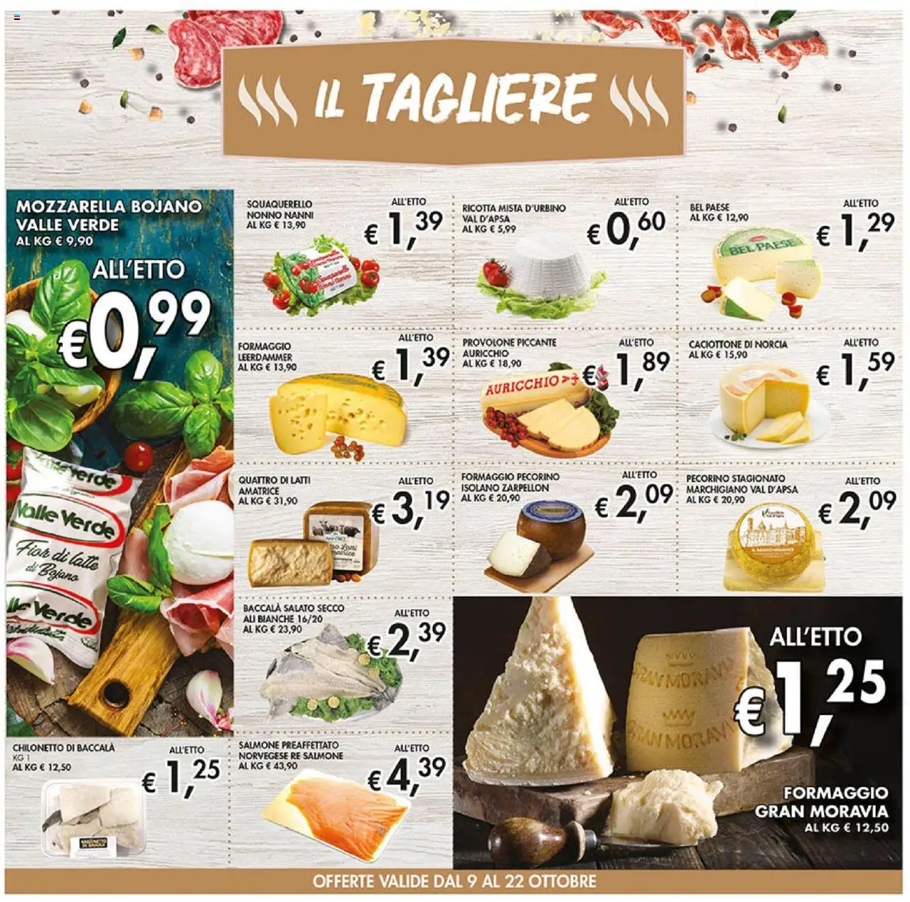 Volantino Coal del 09.10.2025 | Pagina: 6 | Prodotti: Provolone, Salmone, Latte, Pecorino