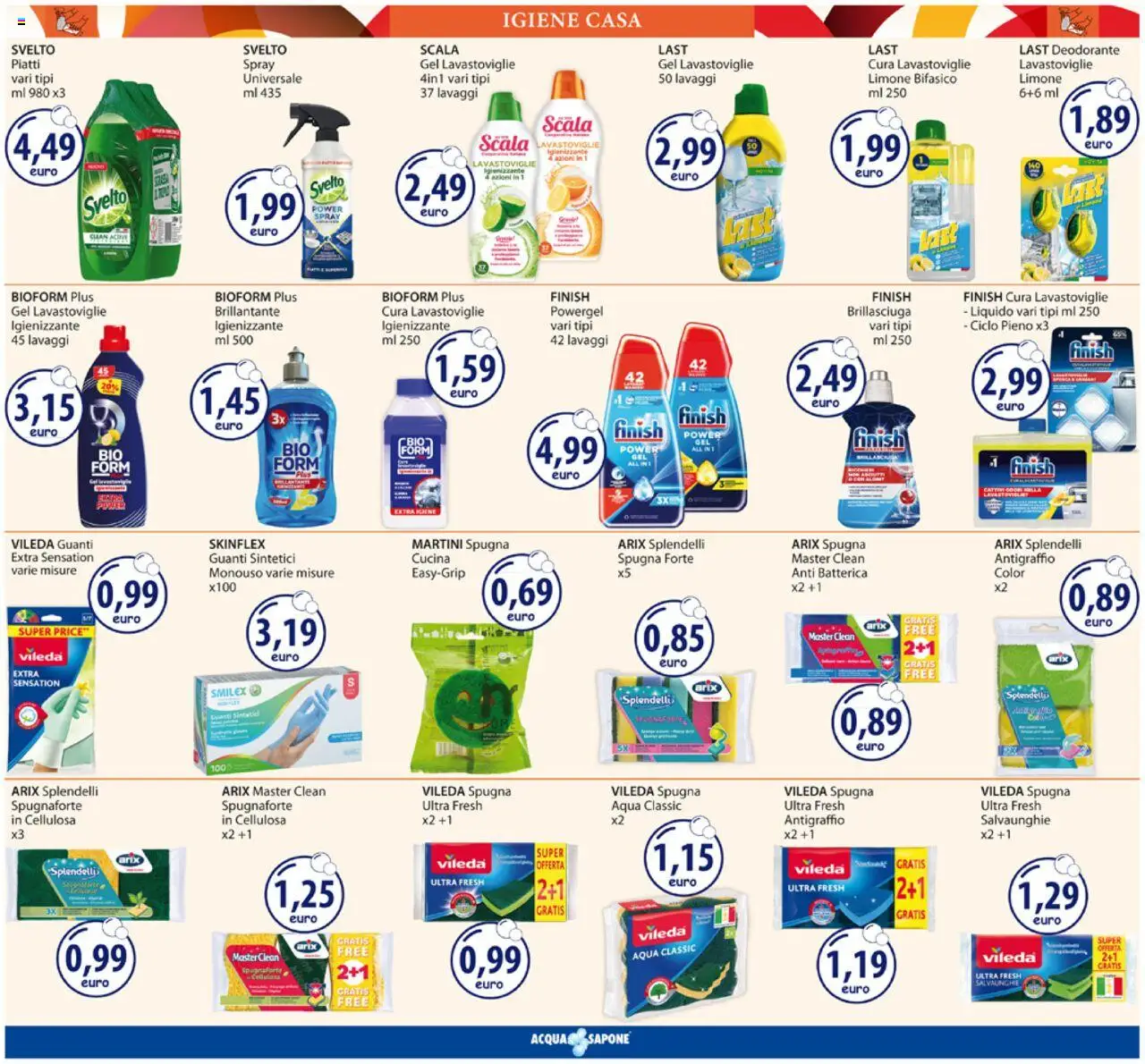 Volantino Acqua e Sapone del 06.10.2025 | Pagina: 14 | Prodotti: Deodorante, Guanti, Lavastoviglie, Scala