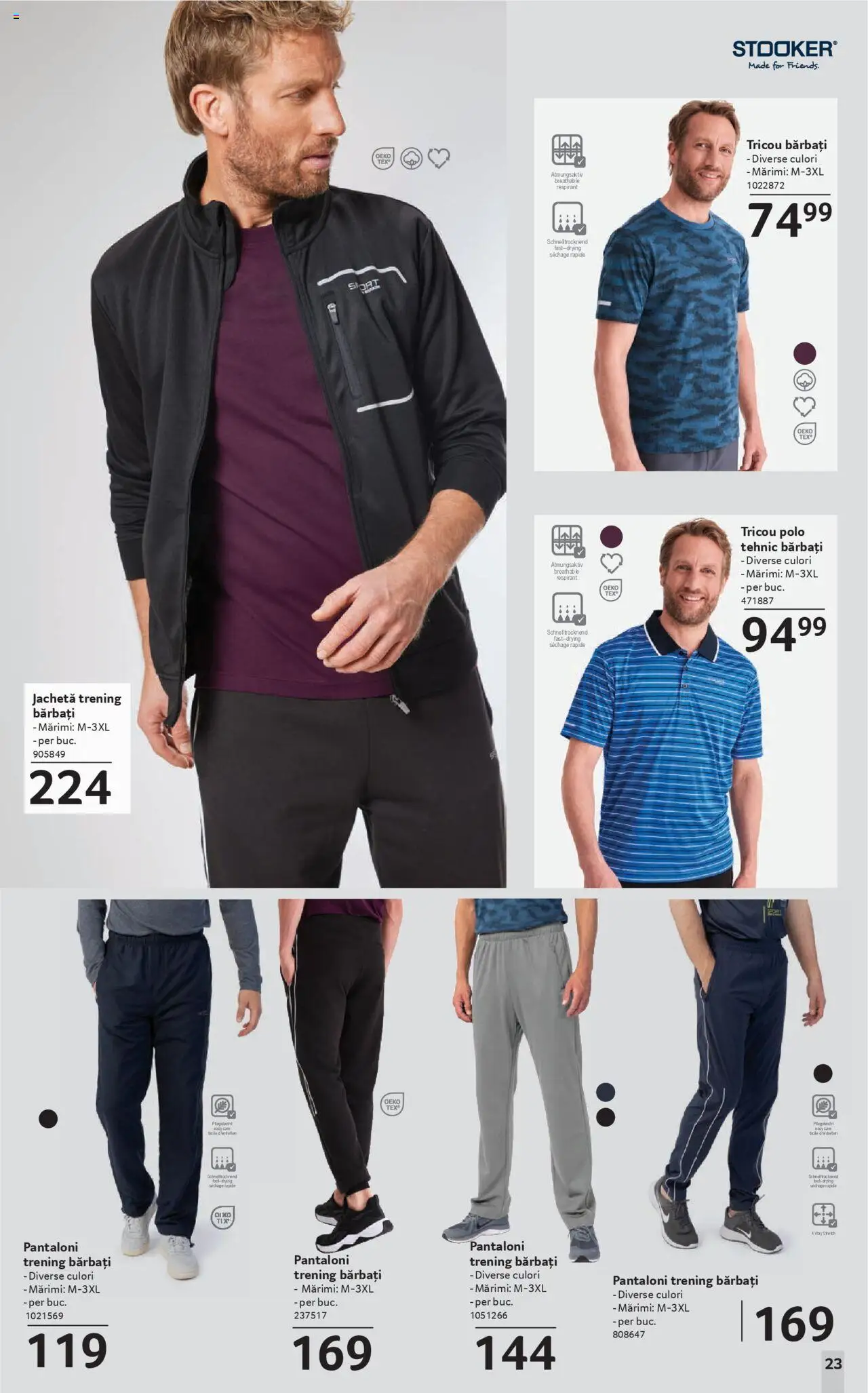 Noul catalog Selgros – valabil de la 19.09.2025 | Pagină: 23 | Produse: Jachetă, Trening, Deri ve Tüy Bakımı, Pantaloni
