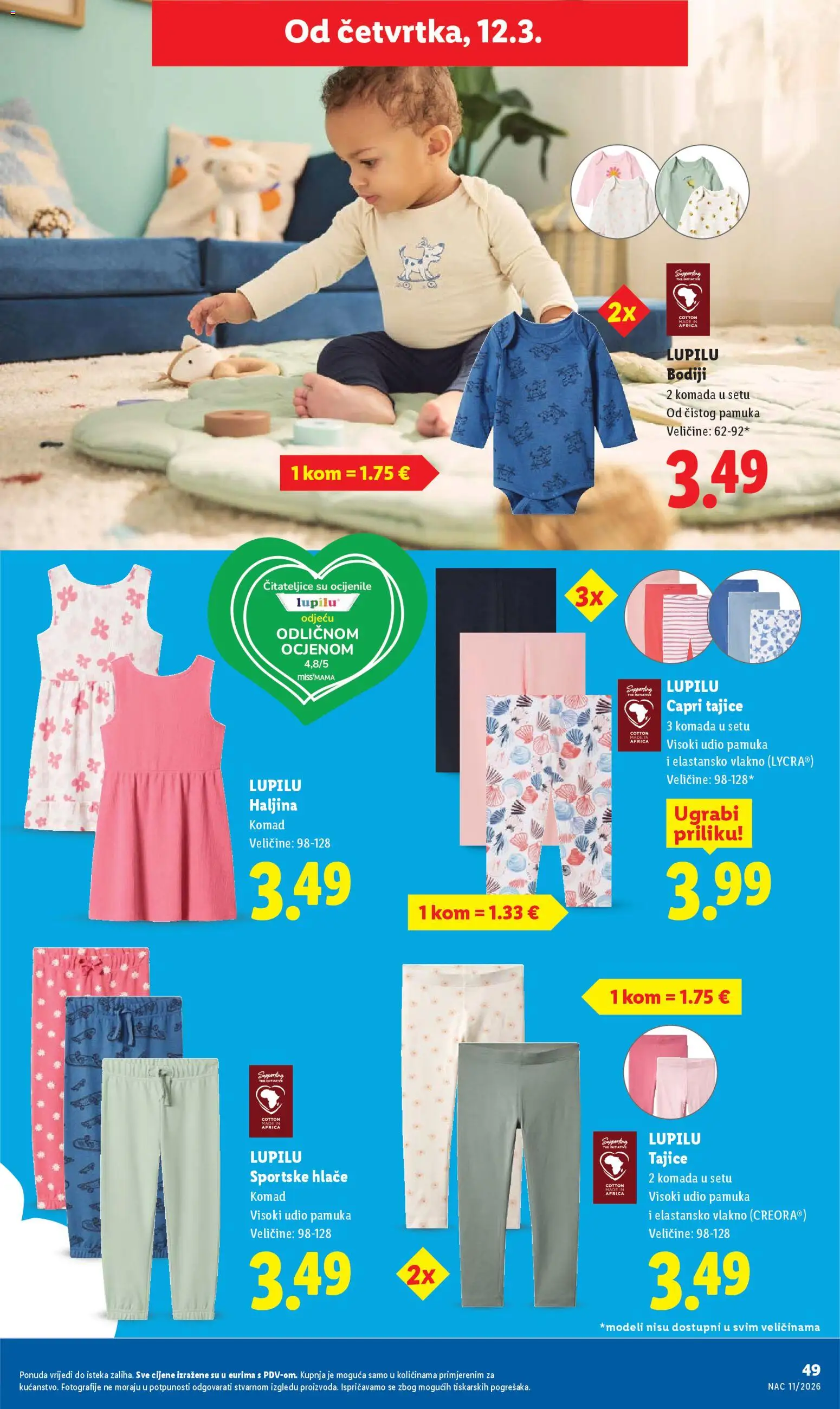 Lidl katalog | vrijedi od 09.03.2026 | Stranica: 49 | Proizvodi: Hlače, Tajice, Haljina