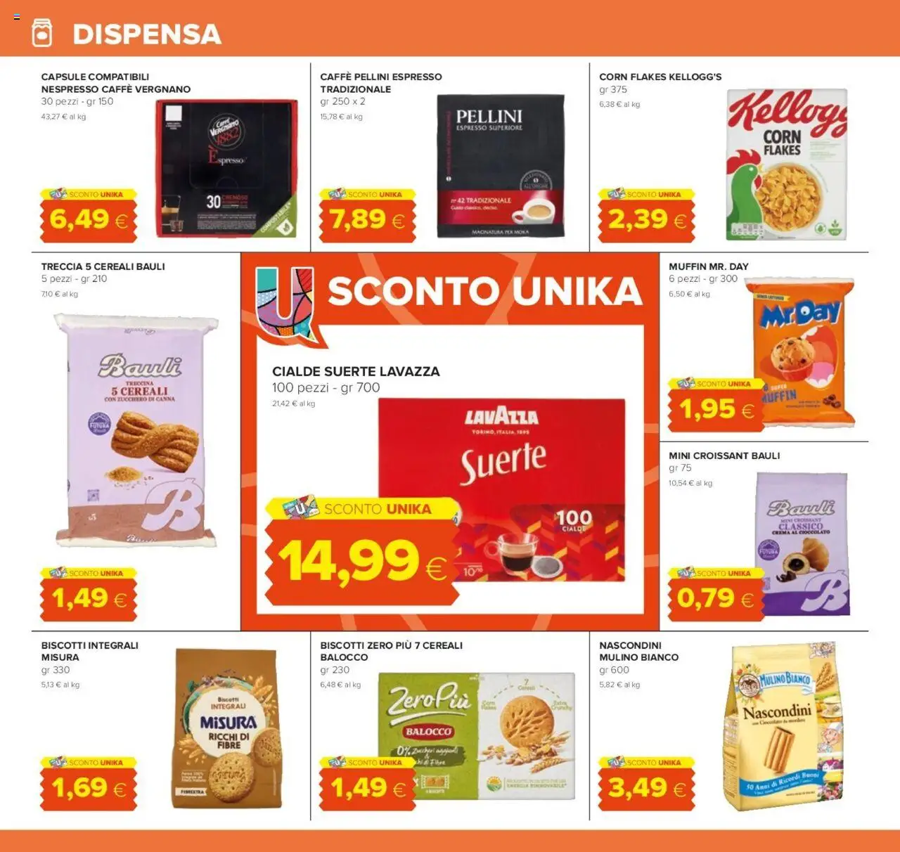 Volantino Oasi del 07.08.2025 | Pagina: 16 | Prodotti: Caffè, Cereali, Muffin, Lavazza