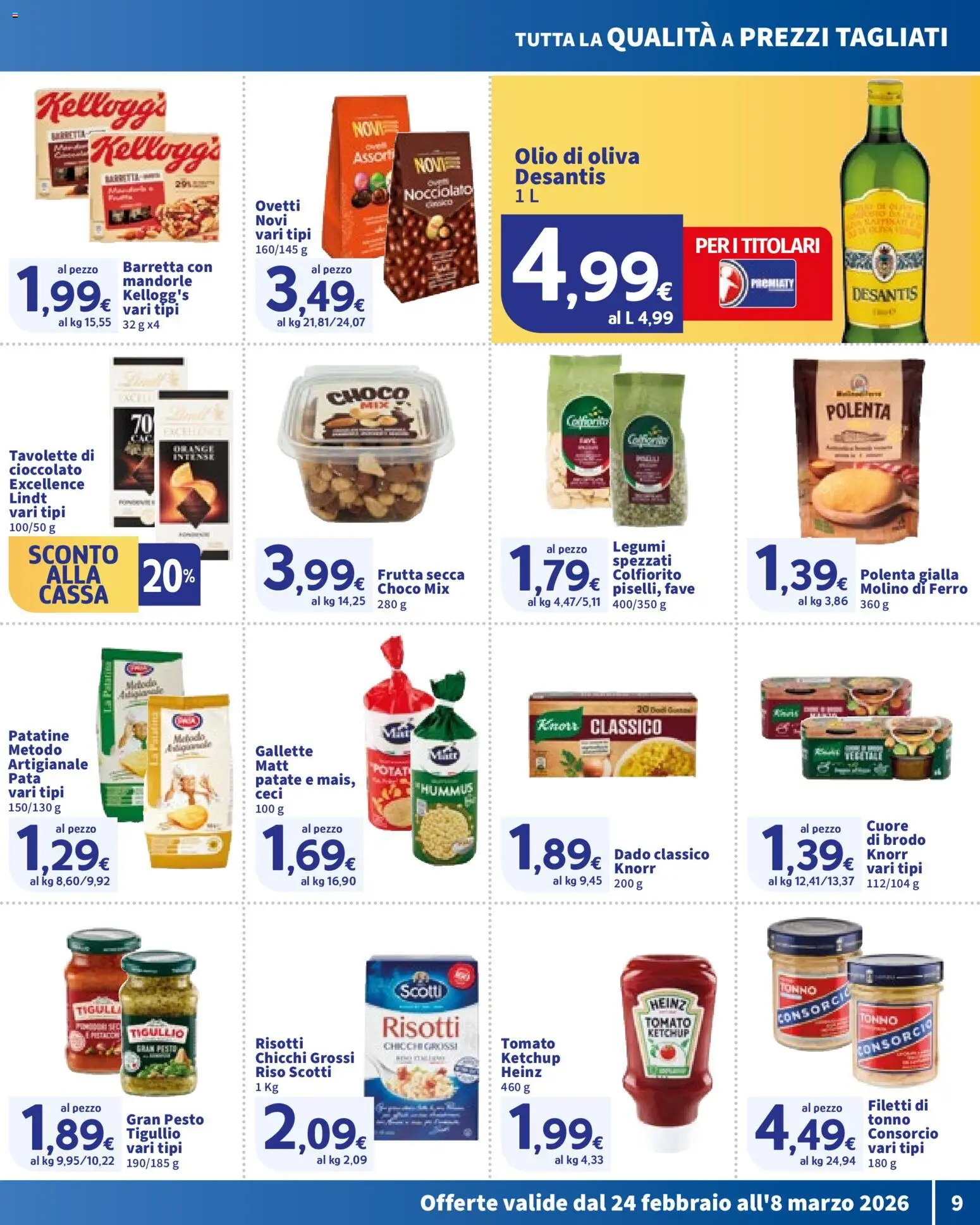 Volantino SIGMA del 24.02.2026 | Pagina: 9 | Prodotti: Riso, Frutta, Mandorle, Gallette