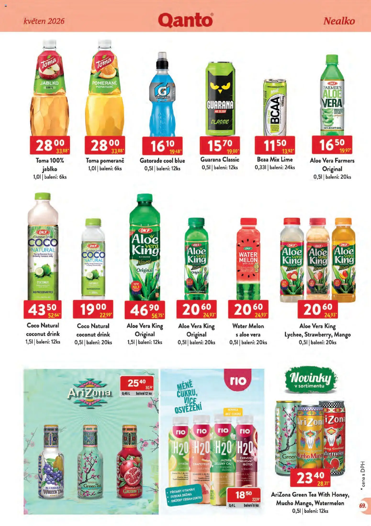 Astur & Qanto leták - Velkoobchod 05/2026 od 01.05.2026 | Strana: 69 | Produkty: Mango, Čaj, Zelený čaj, Aloe vera