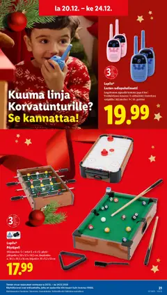Lidl-mainoslehti voimassa 18.12.2025 alkaen | Sivu: 27 | Tuotteet: Jalkapallo, Pöytä, Paristot