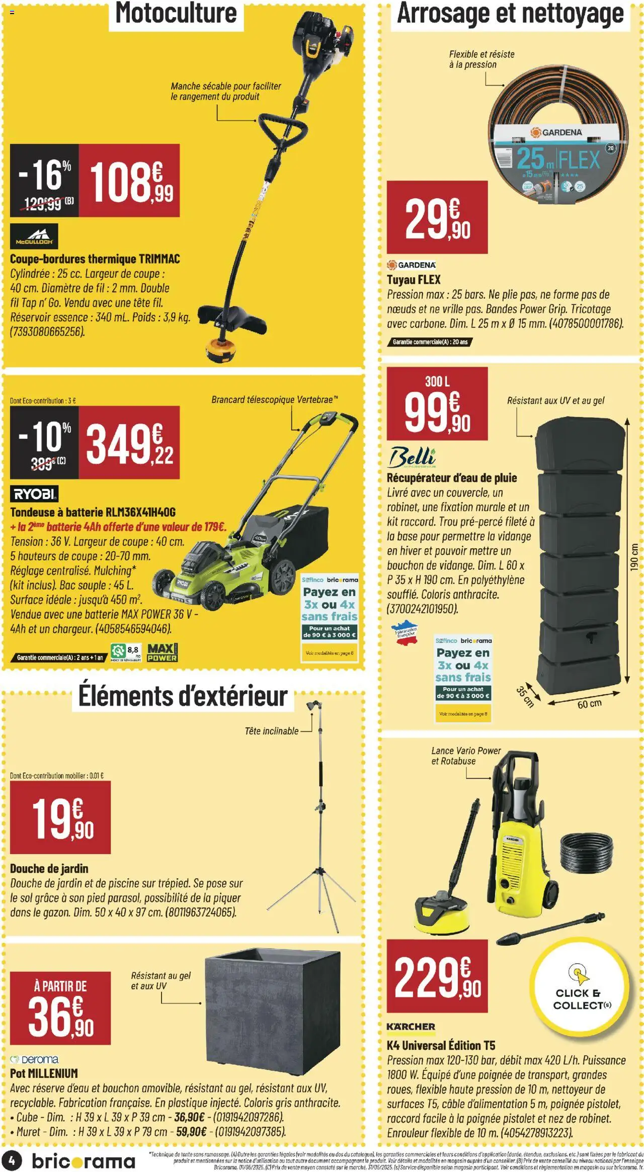  | Page: 4 | Produits: Base, Tondeuse, Récupérateur d'eau, Tuyau