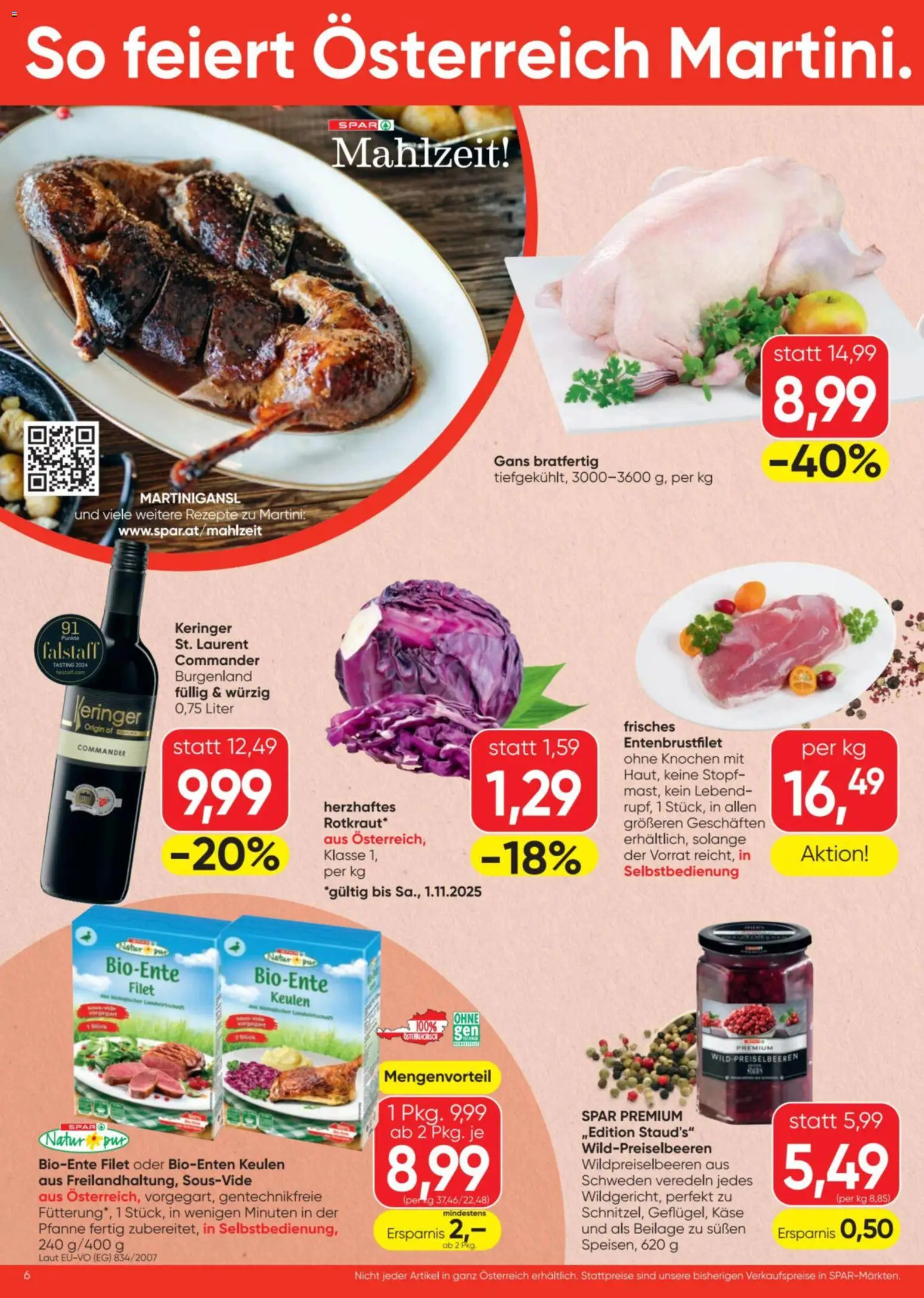 Spar Flugblatt gültig ab 30.10.2025 | Seite: 6 | Produkte: Käse