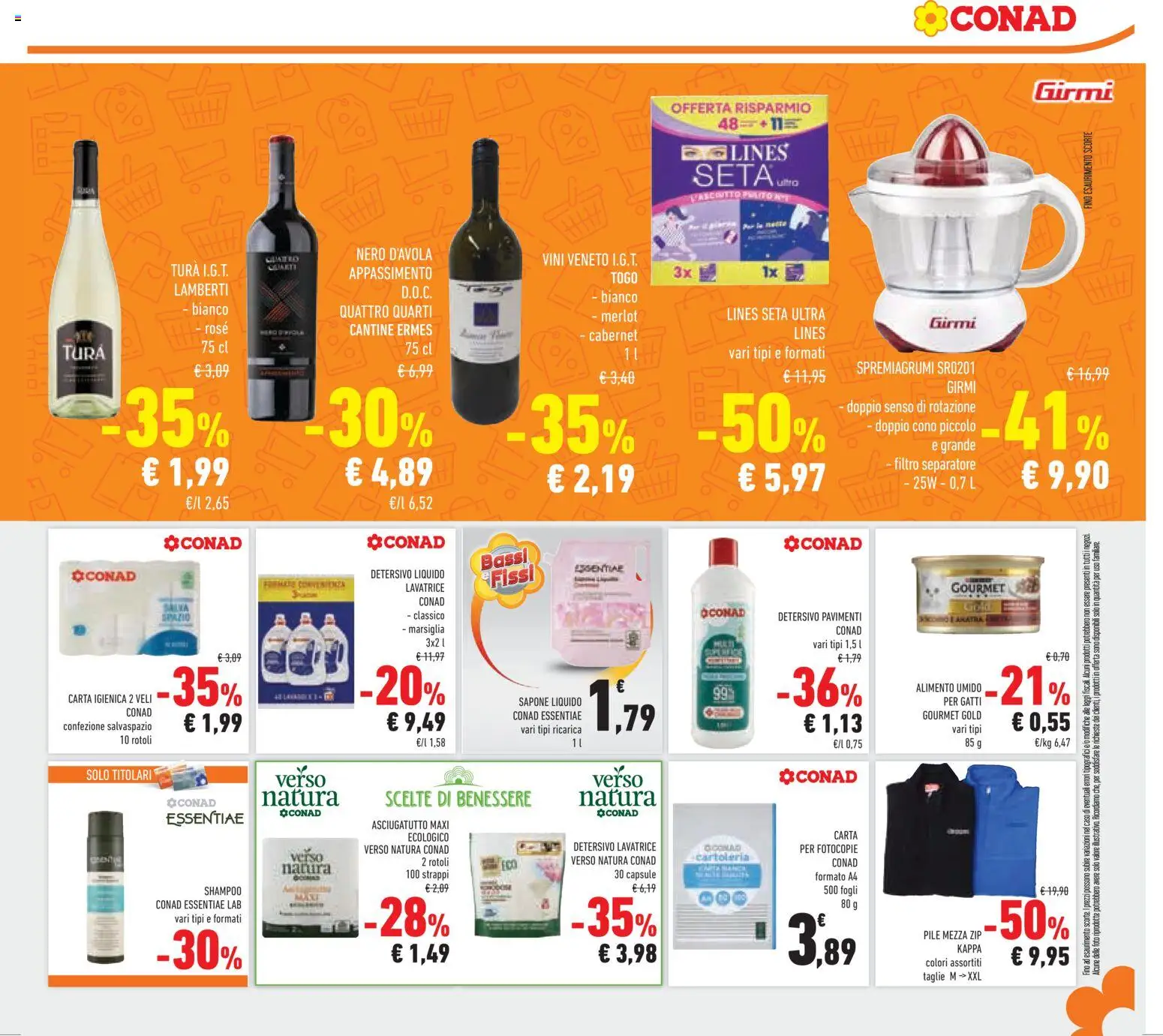 Volantino Conad del 07.01.2026 | Pagina: 15 | Prodotti: Carta igienica, Sapone, Lavatrice, Asciugatutto