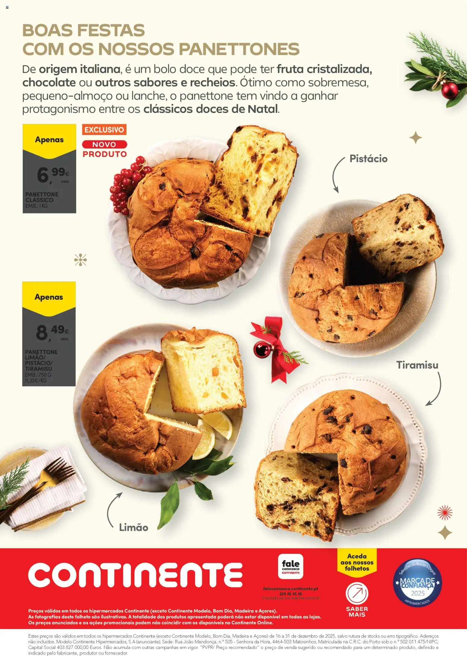 Continente - Frescos: Mais tempo à mesa com todos │ válido de 16.12.2025 | Página: 26 | Produtos: Bolo, Chocolate, Doces