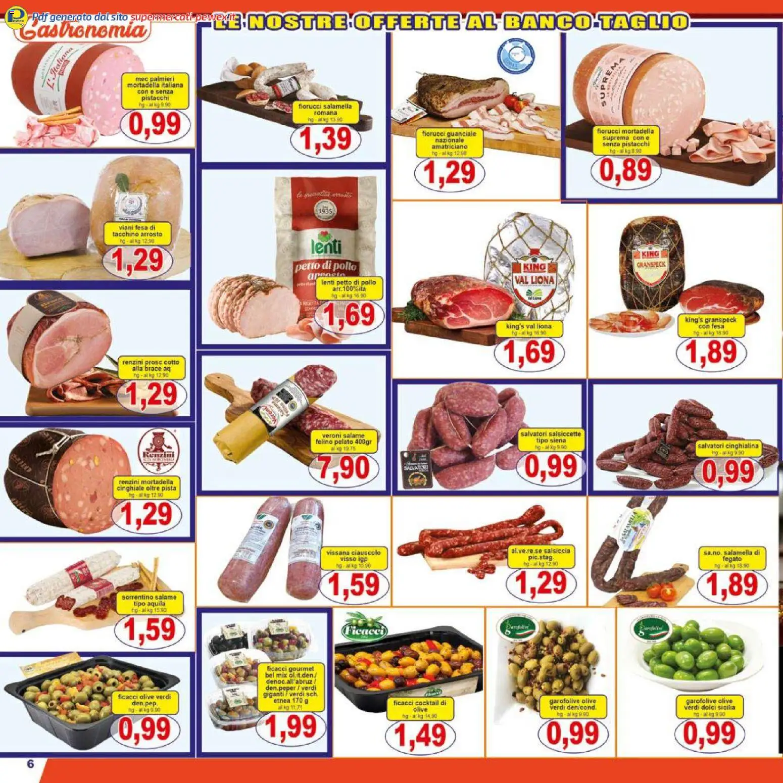 Volantino Pewex del 27.11.2025 | Pagina: 6 | Prodotti: Salame, Pollo, Tacchino, Mortadella