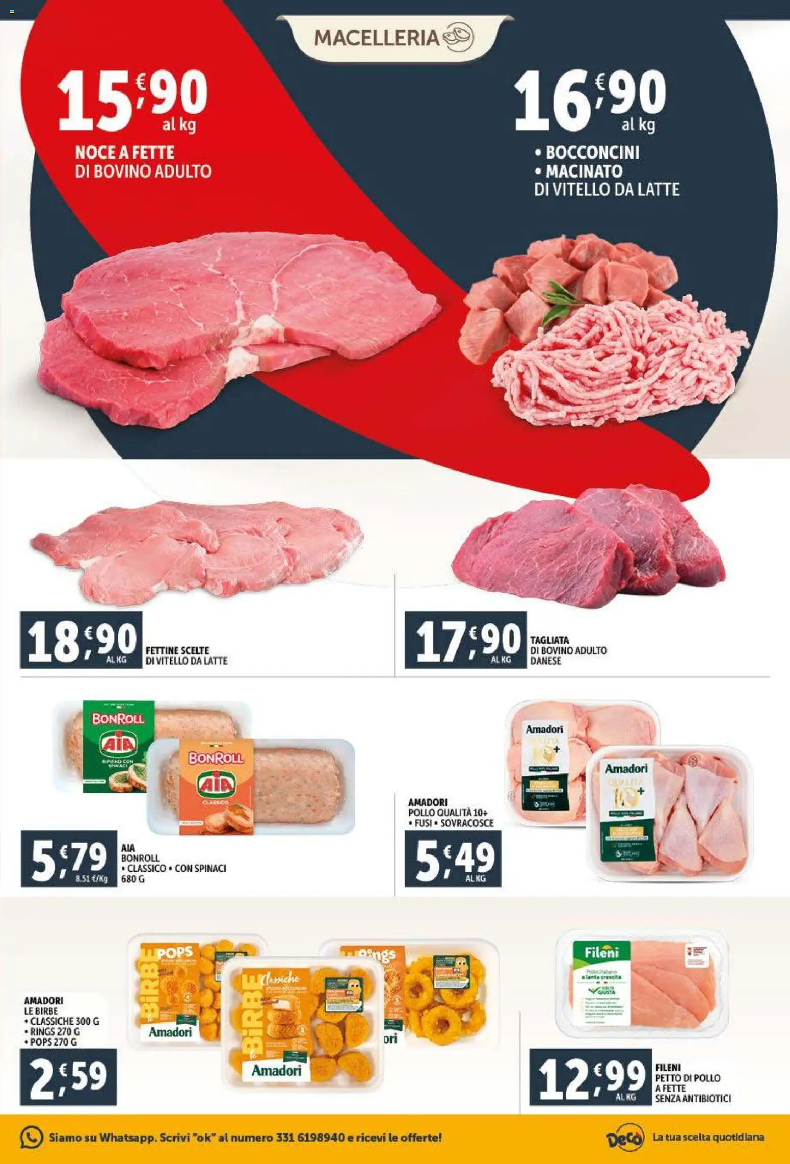 Volantino Decò del 09.01.2026 | Pagina: 5 | Prodotti: Pollo, Spinaci, Vitello, Macinato