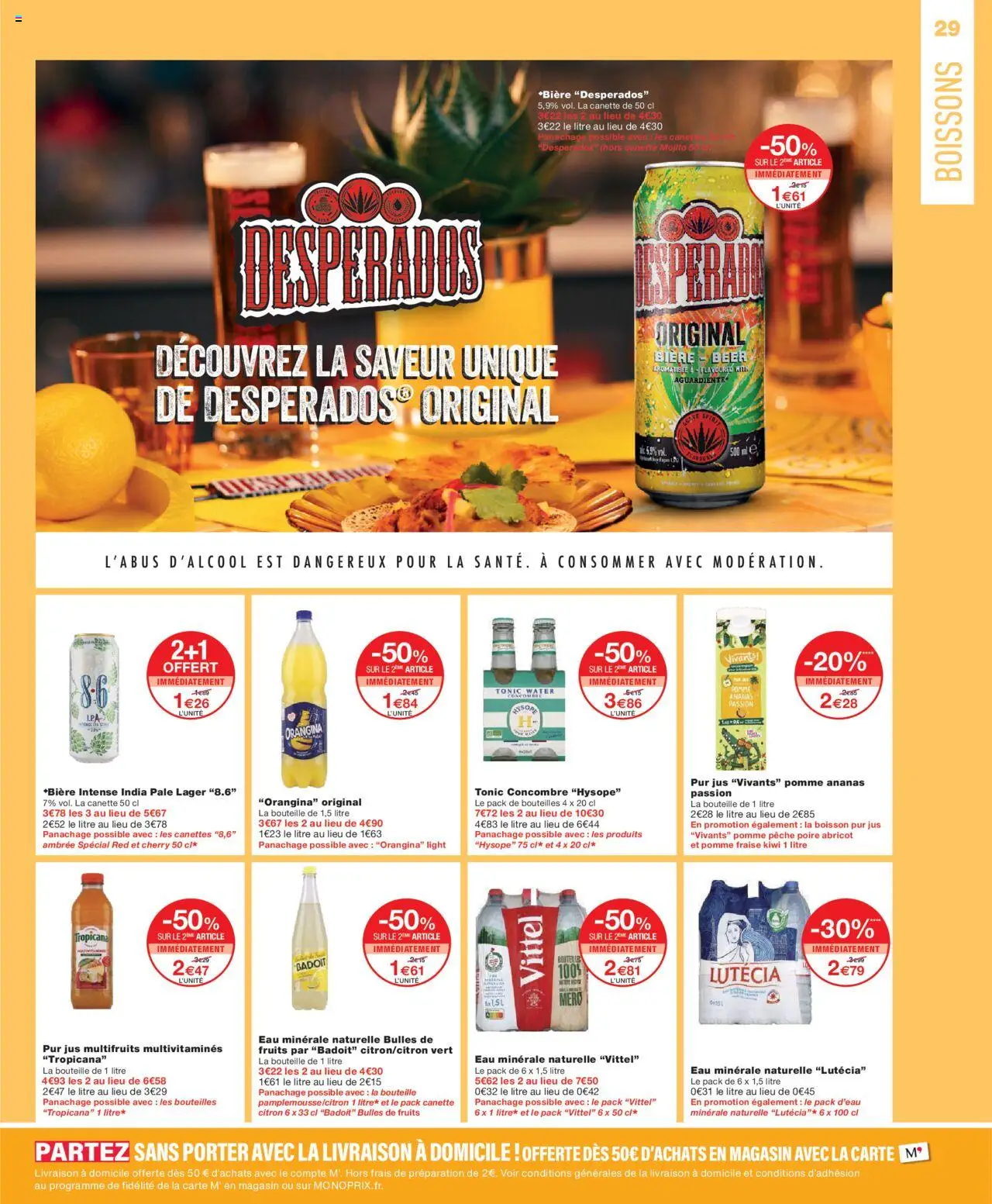 {H1} | Page: 29 | Produits: Citron, Badoit, Pomme, Eau minerale naturelle Vittel
