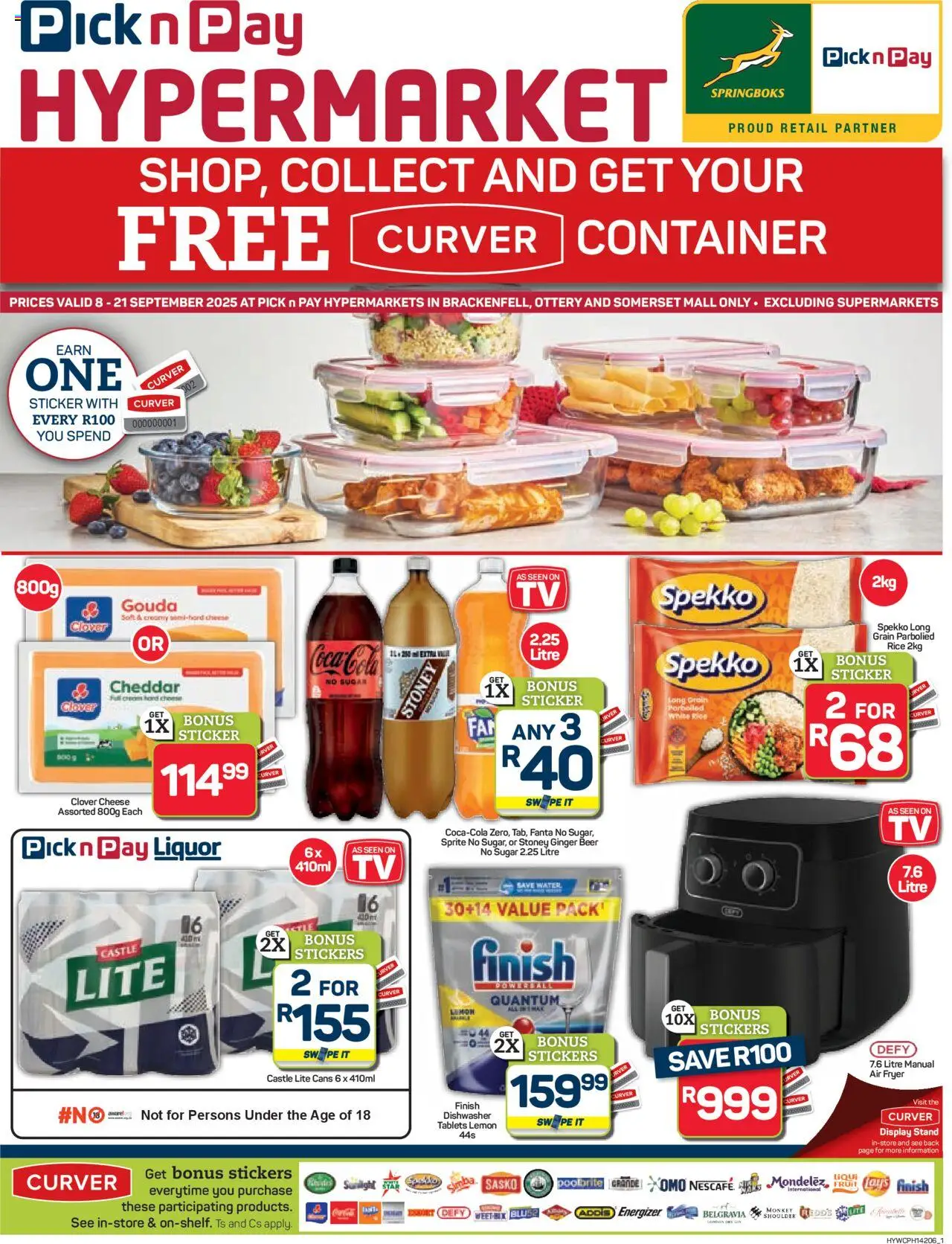 New Pick n Pay catalogue – valid from 08.09.2025 | Page: 1 | Products: Fryer, Stoney, Water, Fruit