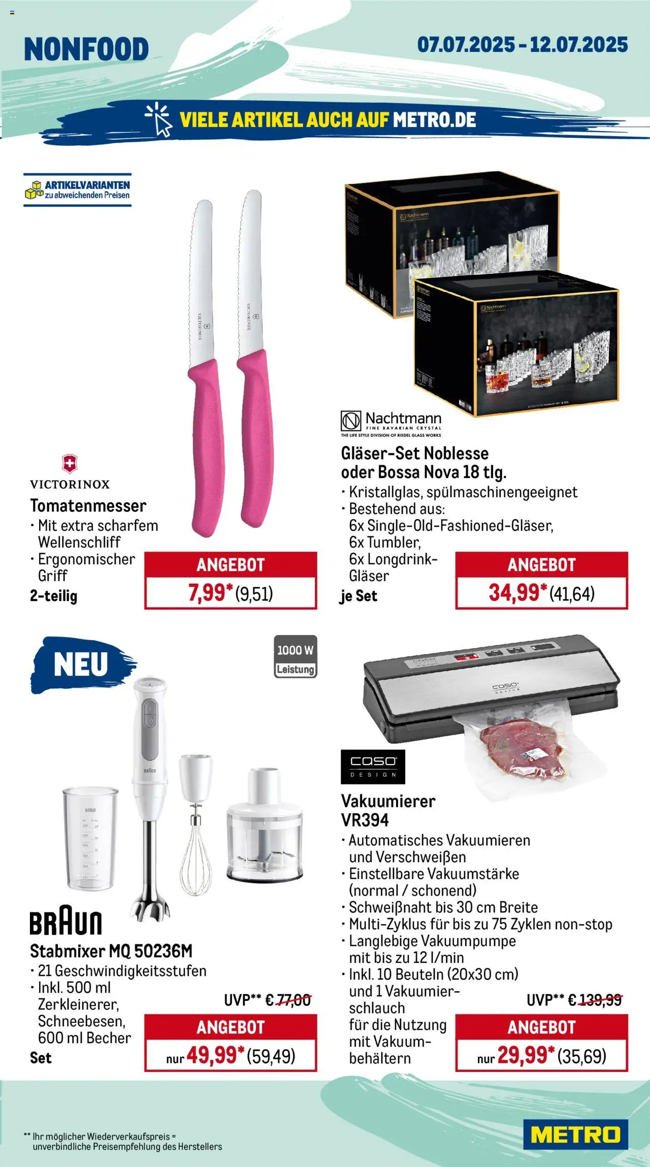 Metro Prospekt 	 - gültig ab dem 07.07.2025 | Seite: 17 | Produkte: Vakuumierer, Stabmixer