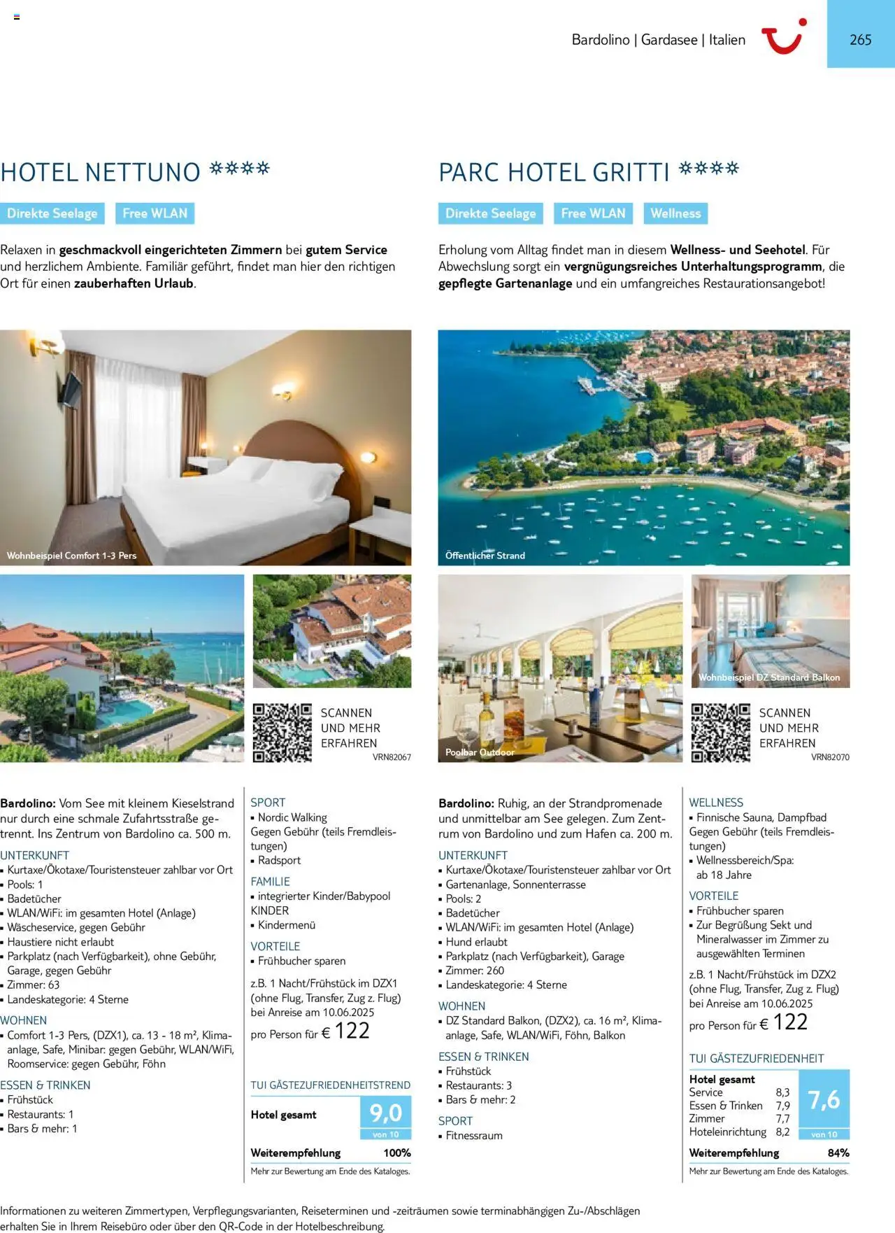 TUI Prospekt 	 – gültig ab 01.11.2024 | Seite: 265 | Produkte: Sekt, Rum, Mineralwasser, Föhn