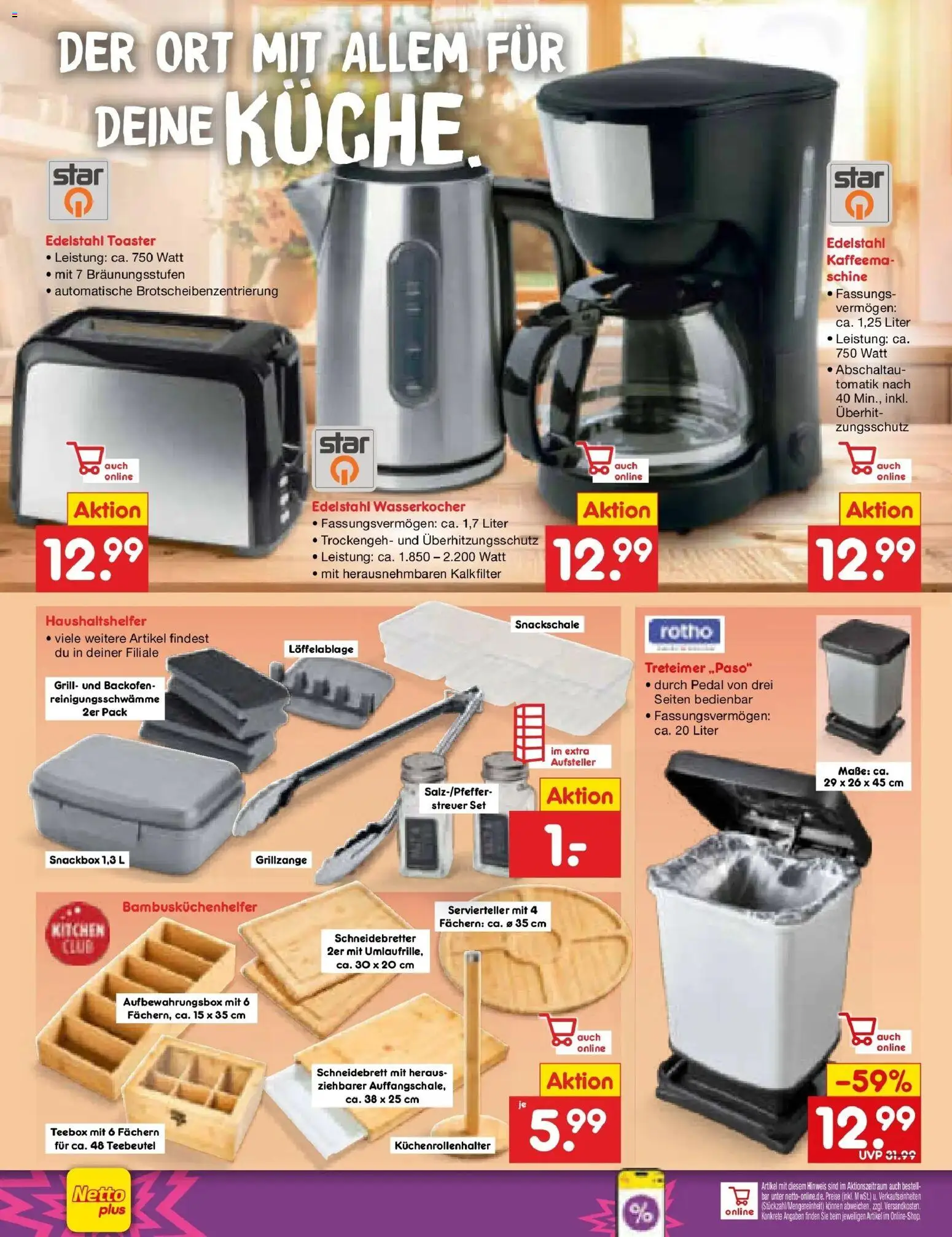 Netto Marken-Discount Prospekt Hamburg	 – gültig ab 27.04.2026 | Seite: 36 | Produkte: Grill, Wasserkocher, Toaster, Backofen