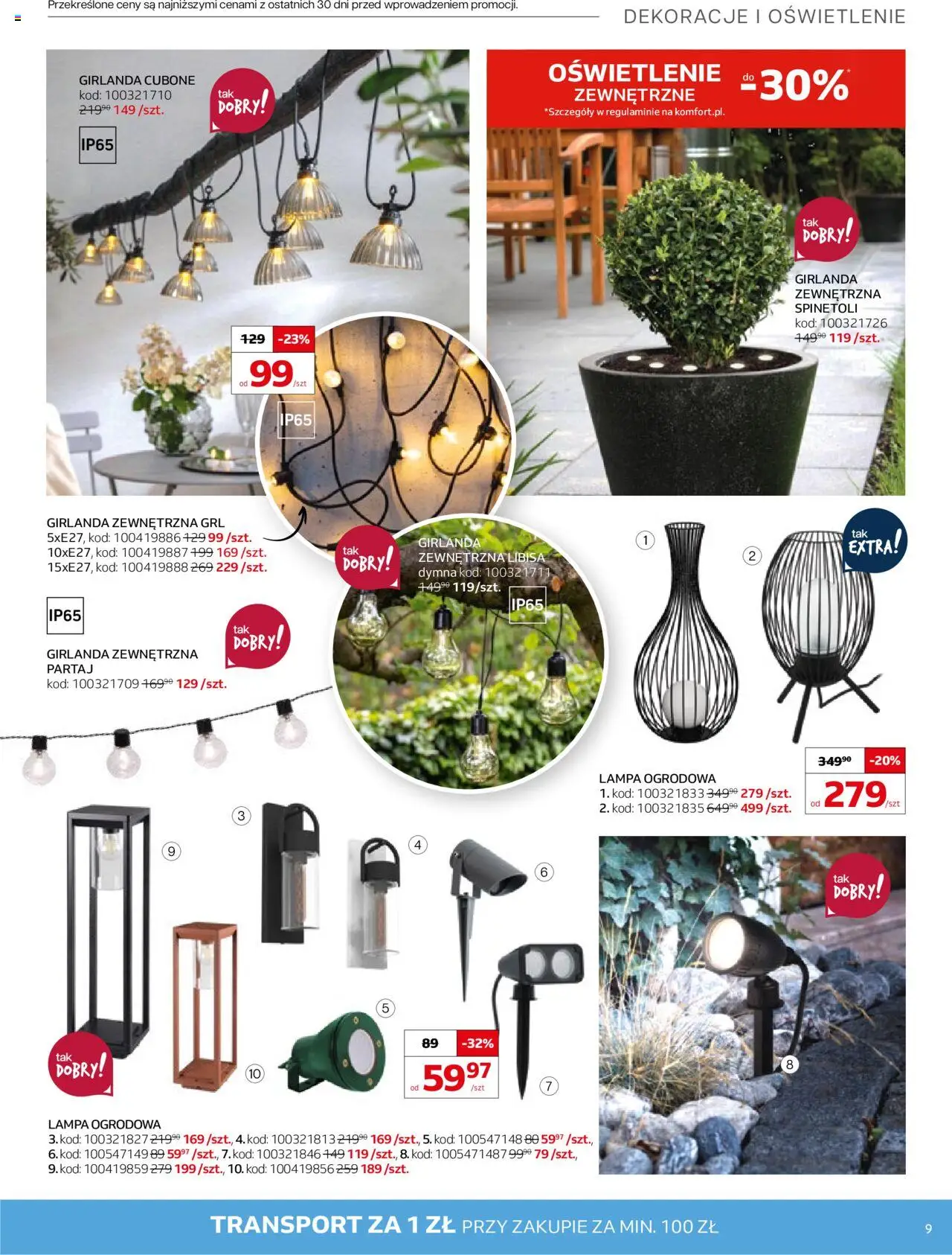 Komfort Gazetka od 07.05.2025 | Strona: 9 | Produkty: Lampa