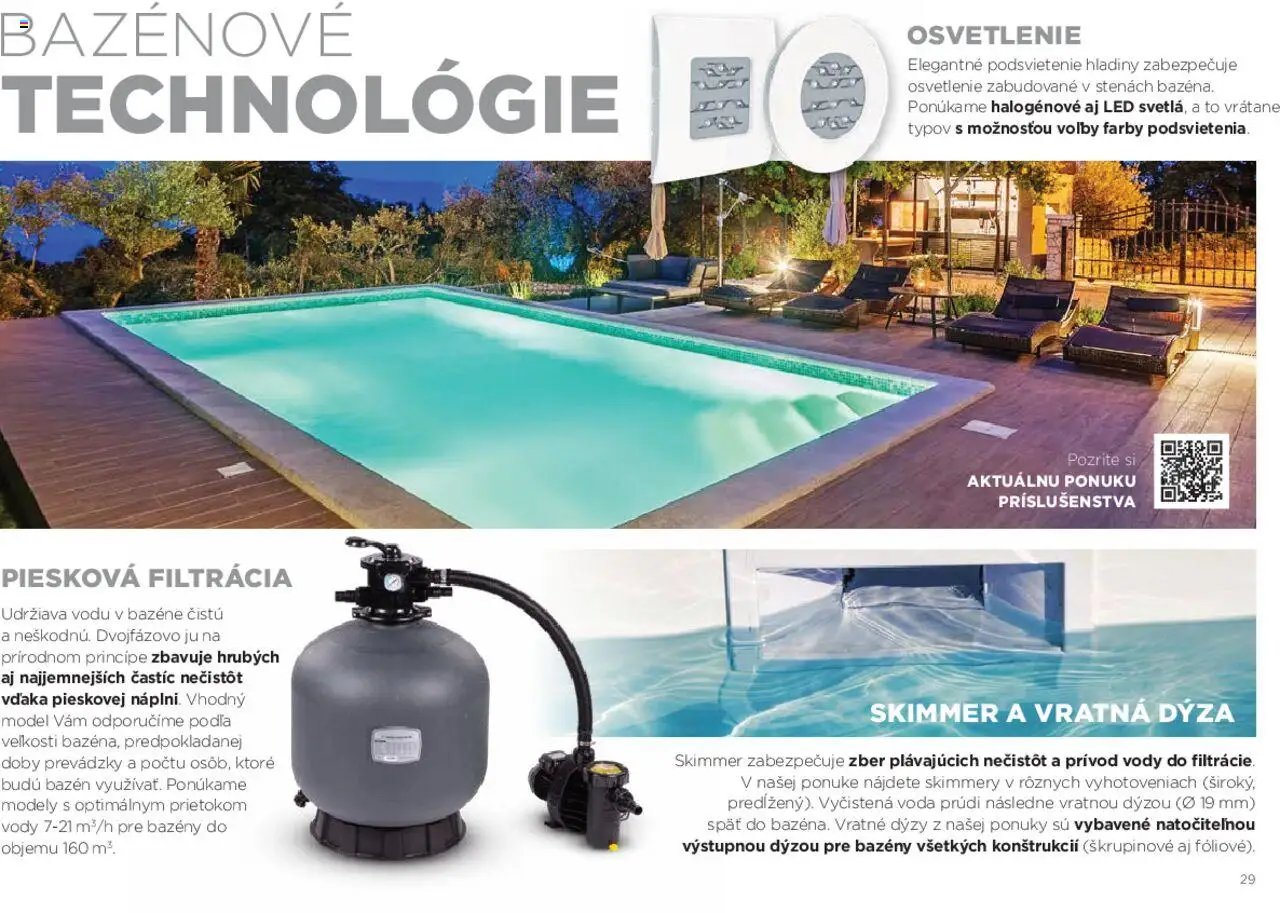 Mountfield prémiové bazény │ platný od 15.08.2025 | Strana: 29 | Produkty: Osvetlenie, Bazény, Voda