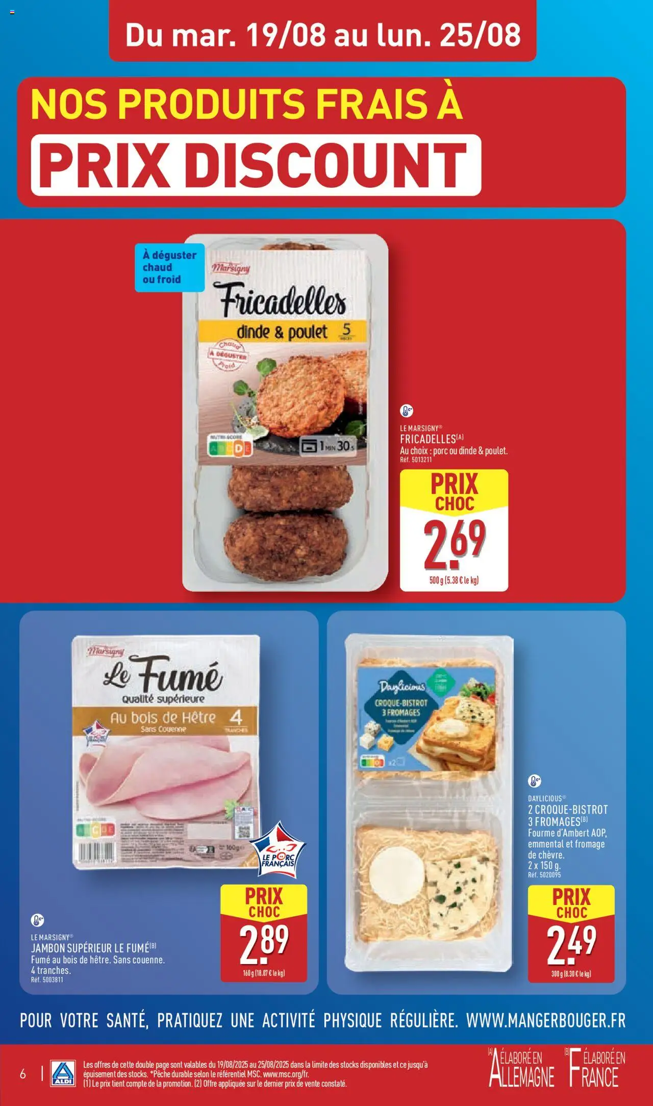  | Page: 8 | Produits: Pêche, Emmental, Fromage, Jambon