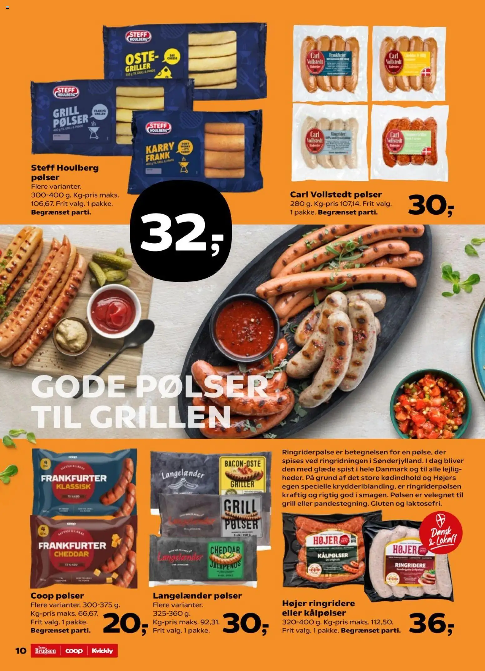 Kvickly tilbudsavis – gyldig fra 24.04.2026 | Side: 10 | Produkter: Karry, Cheddar, Pølser, Grill