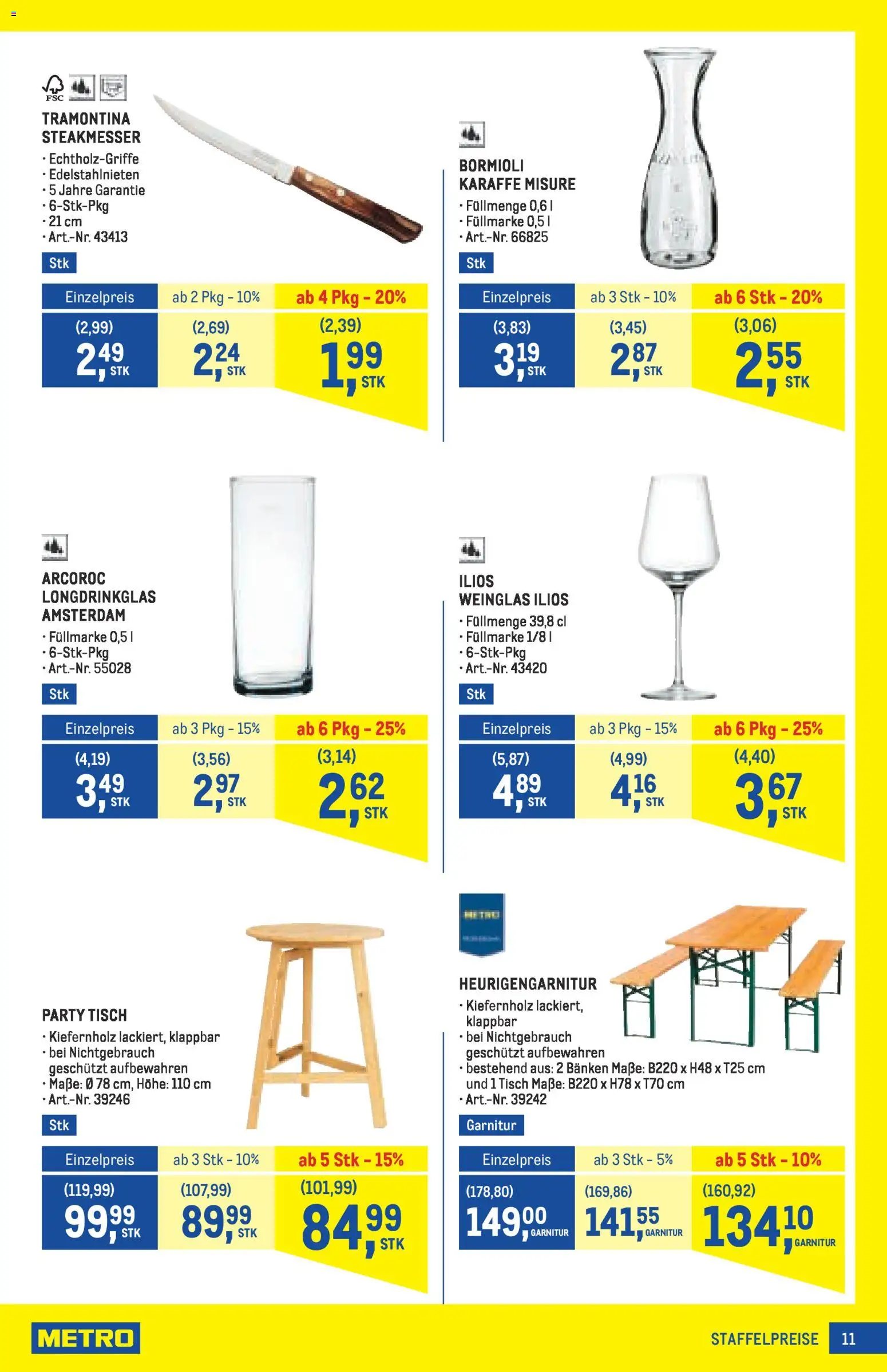Metro angebote Profi gültig ab 27.11.2025 | Seite: 11 | Produkte: Tisch